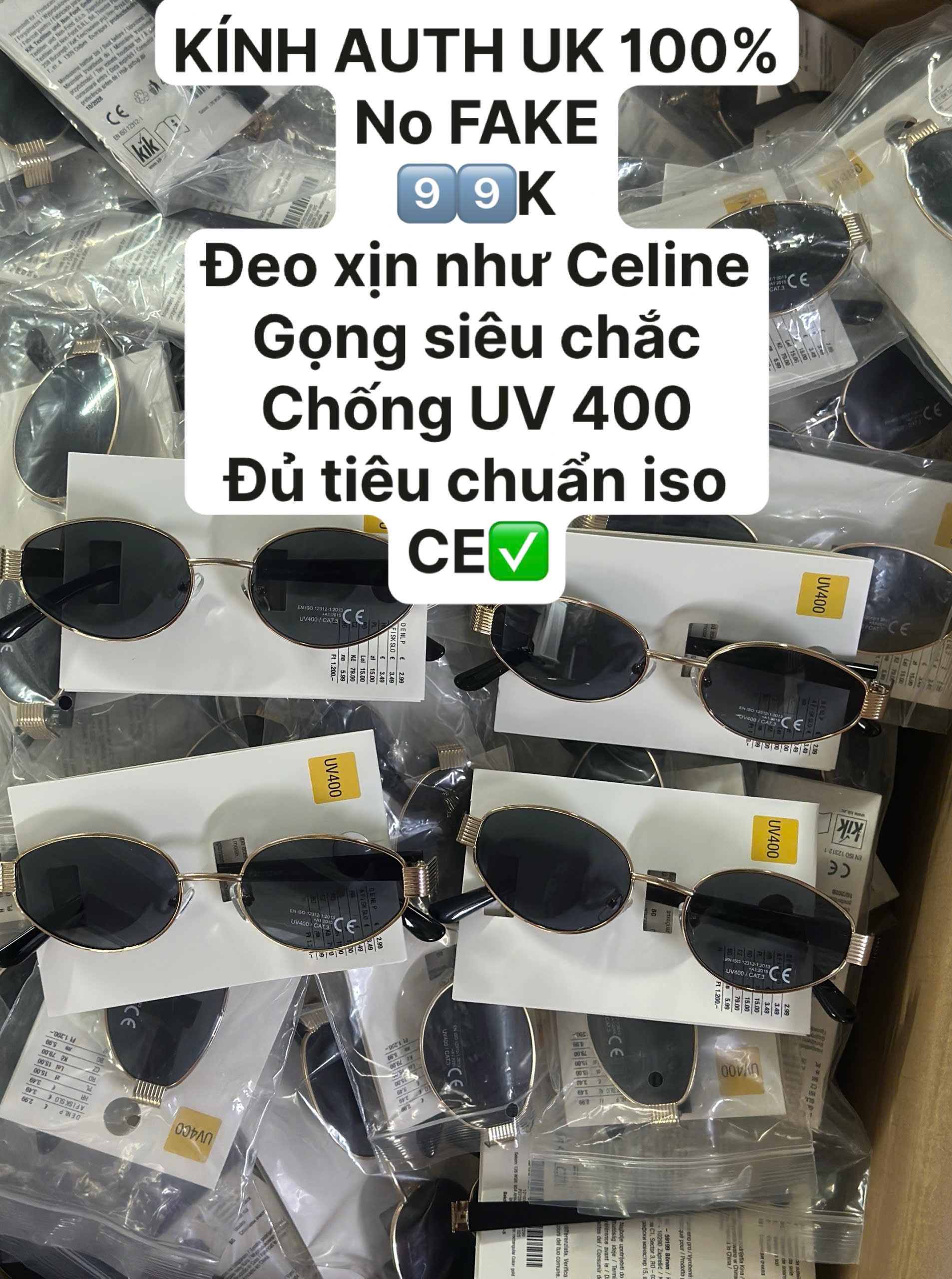 Hàng AUTH tuồn - KÍNH MẮT UV400 TUỒN XỊN
