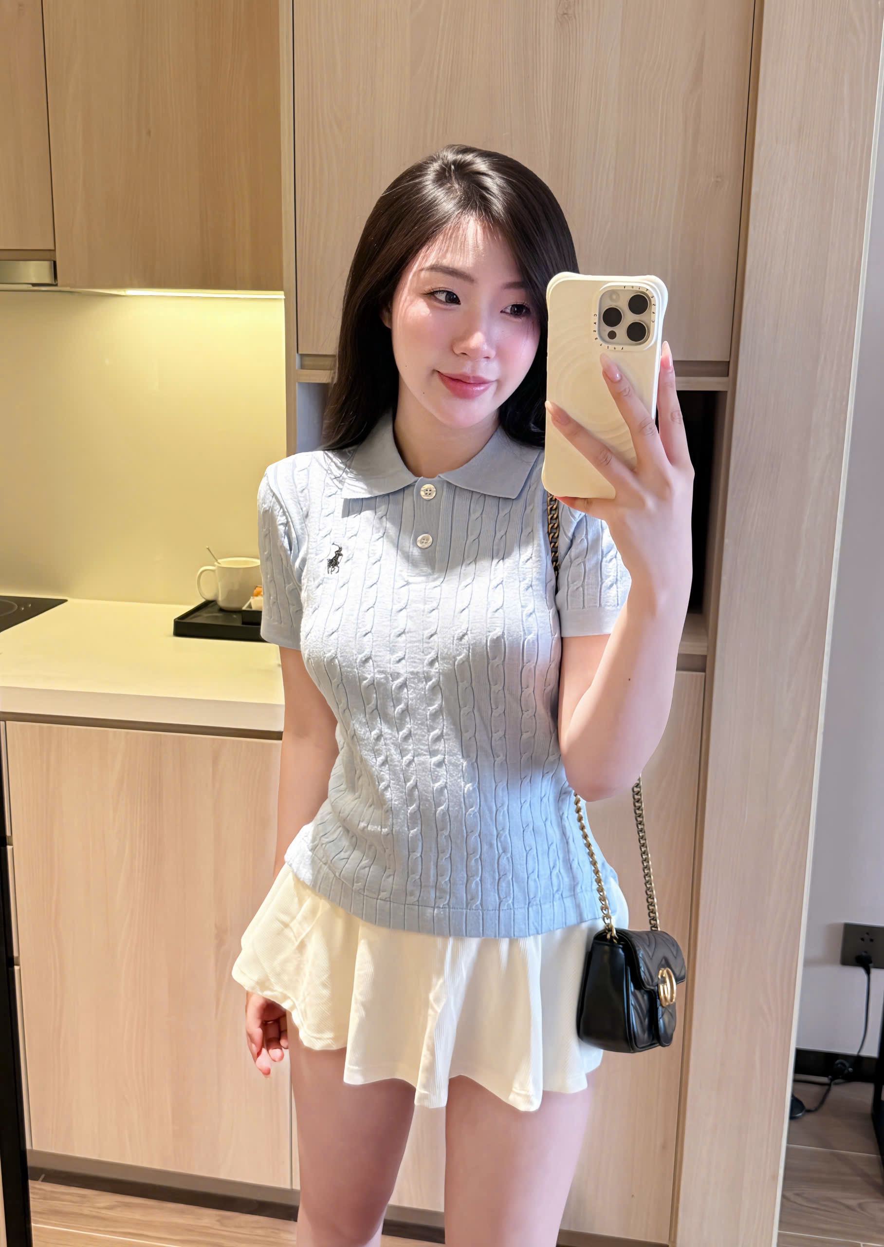 Hàng nhà máy - ÁO LEN POLO THỪNG MÀU XANH DƯƠNG CỘC