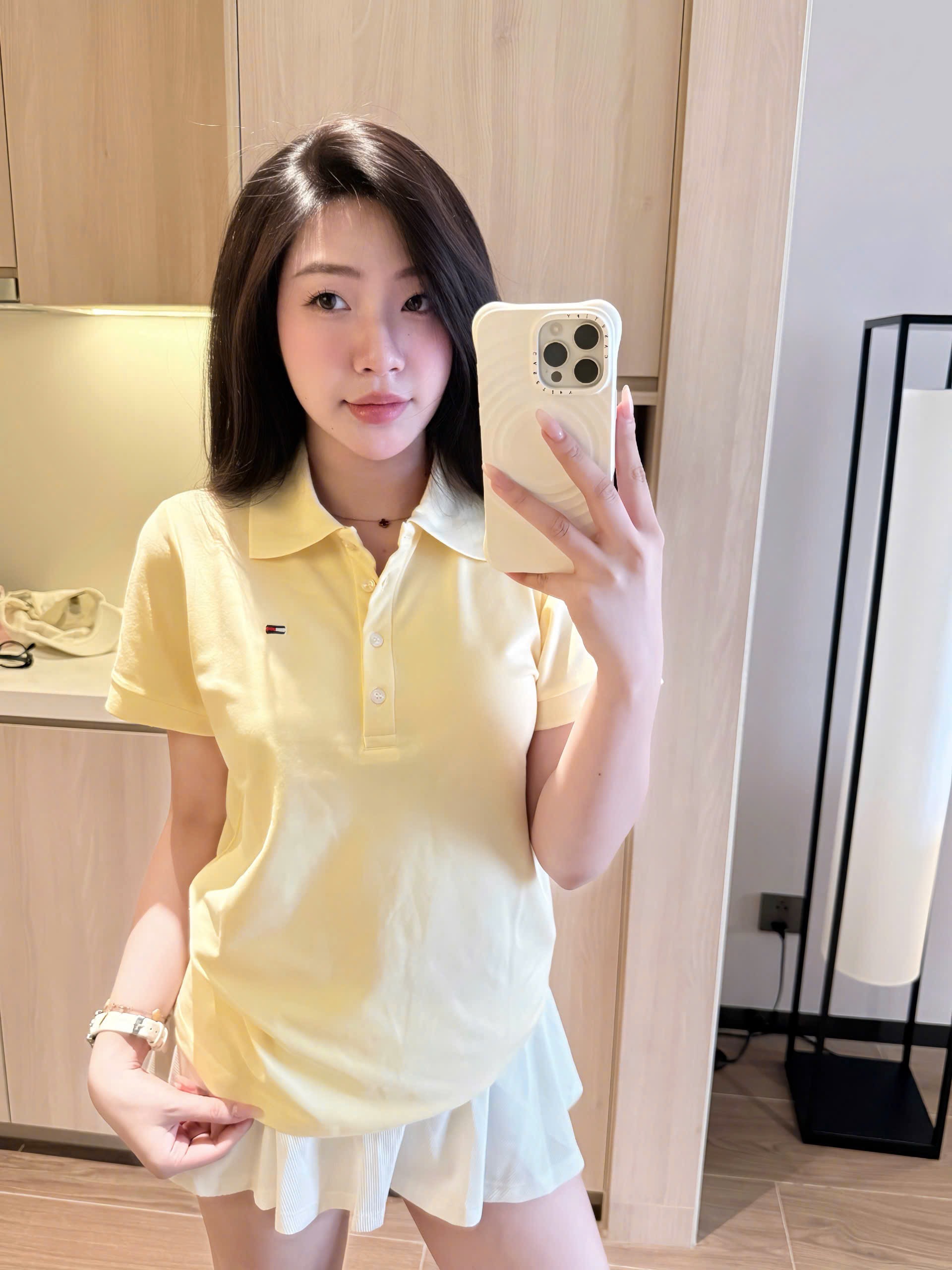 Hàng nhà máy - ÁO POLO VÀNG NON TOMY CỘC NỮ
