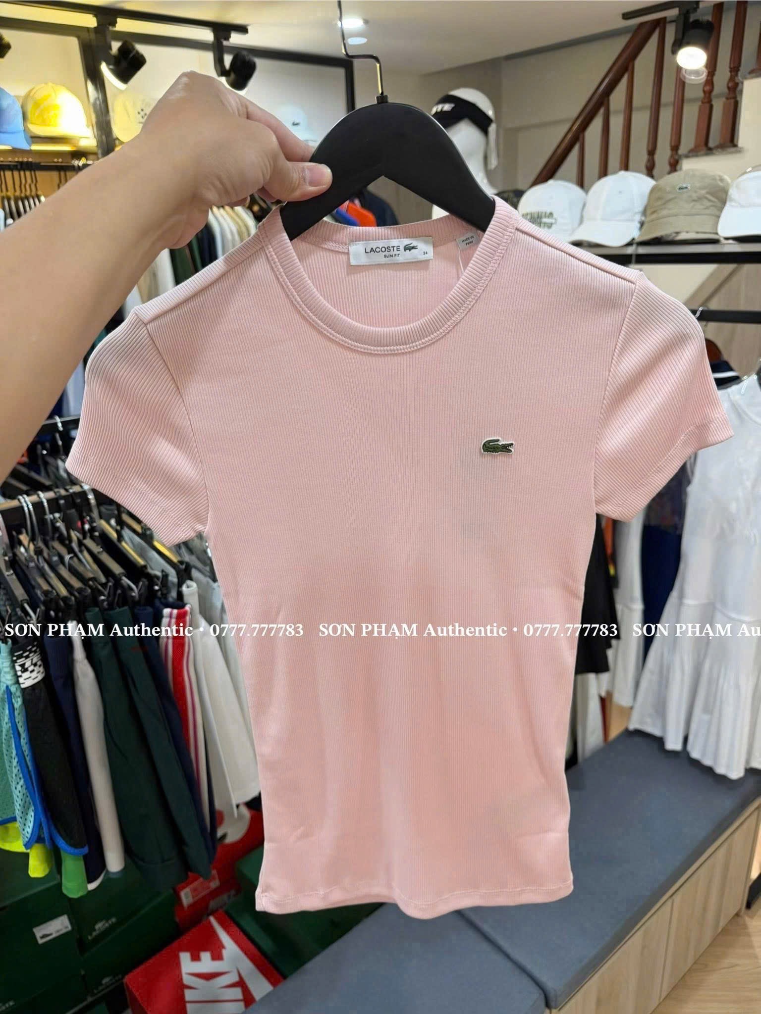 Hàng nhà máy - ÁO PULL CỘC LCT MÀU HỒNG CÁ SẤU CỔ TRÒN