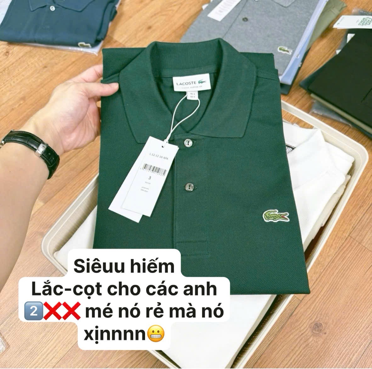 Hàng nhà máy RÊU - ÁO POLO NAM LCT XANH RÊU CỘC