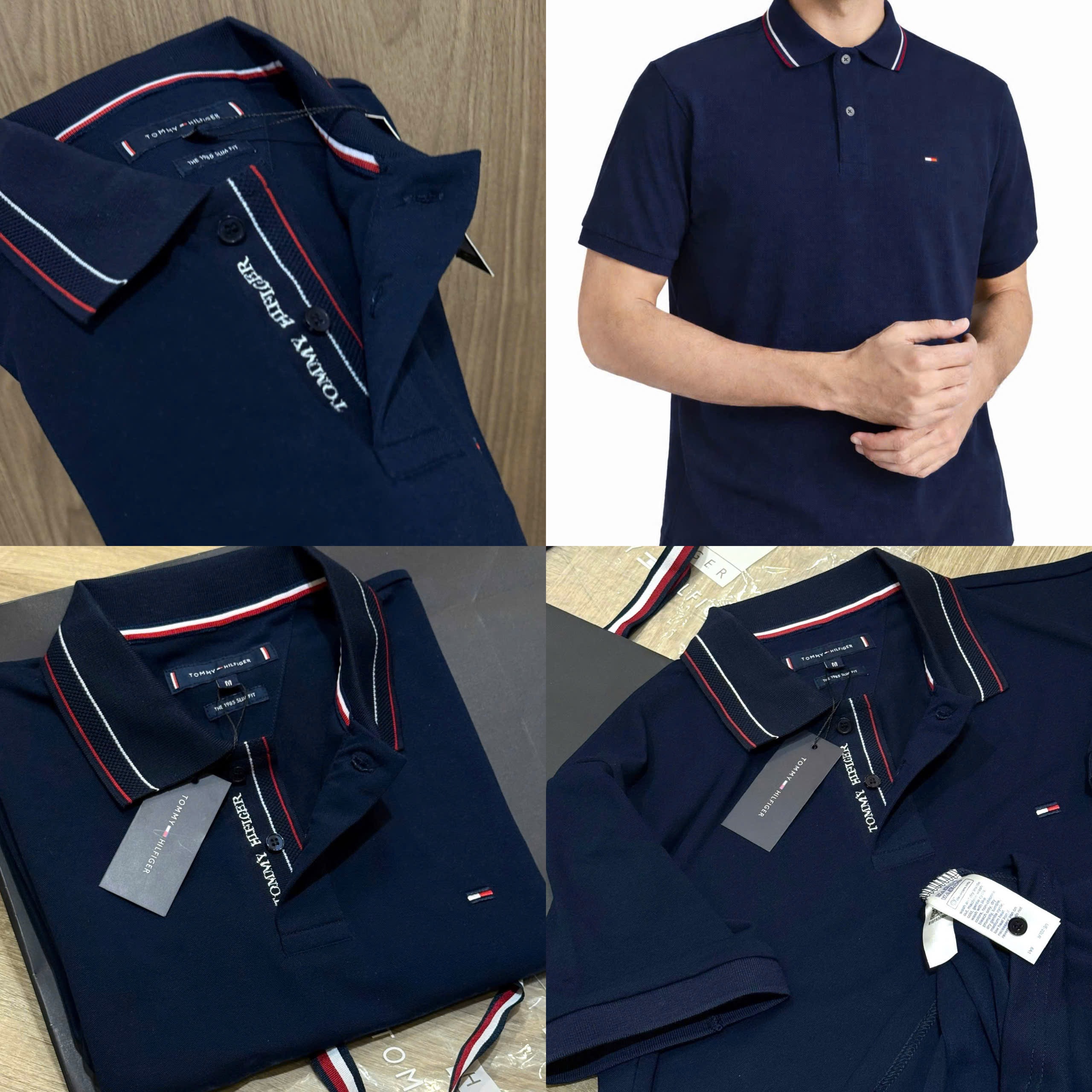 Hàng nhà máy THAN - ÁO POLO TOMY NAM MÀU THAN CỘC TAY