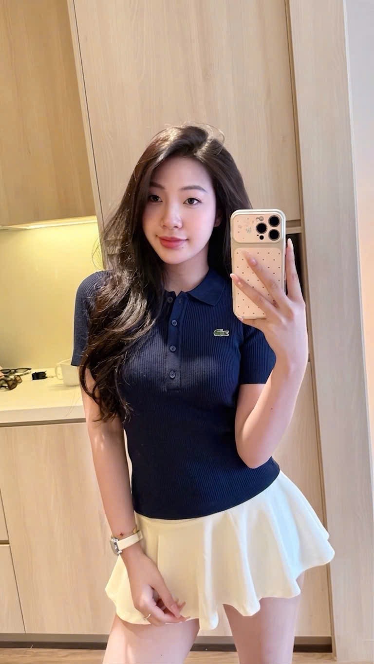 Hàng nhà máy - Than - ÁO POLO LEN TĂM MÀU THAN THÊU CÁ SẤU CỘC