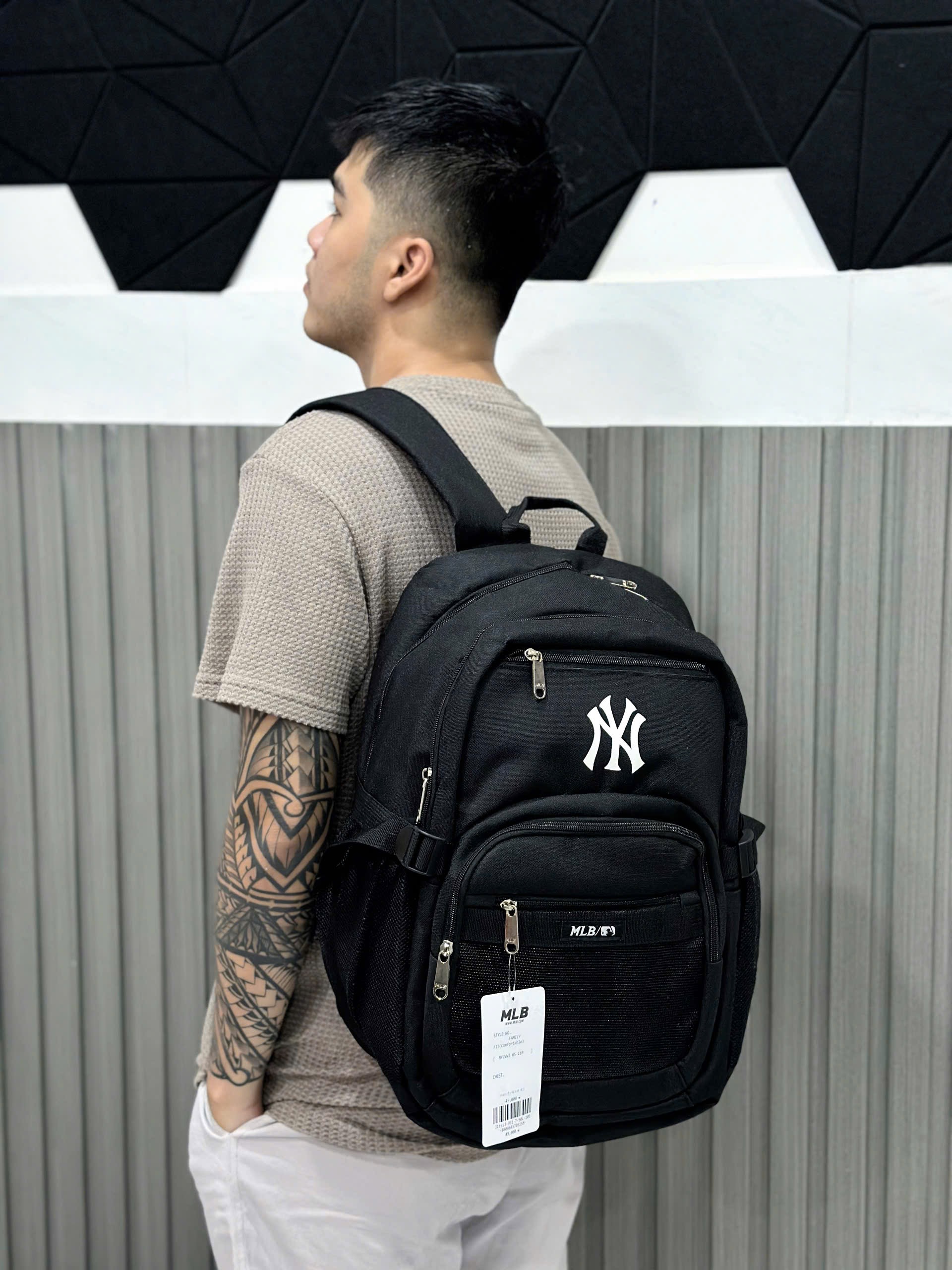 Hàng xuất đẹp - BALO MLB NY ĐEN NAM NỮ
