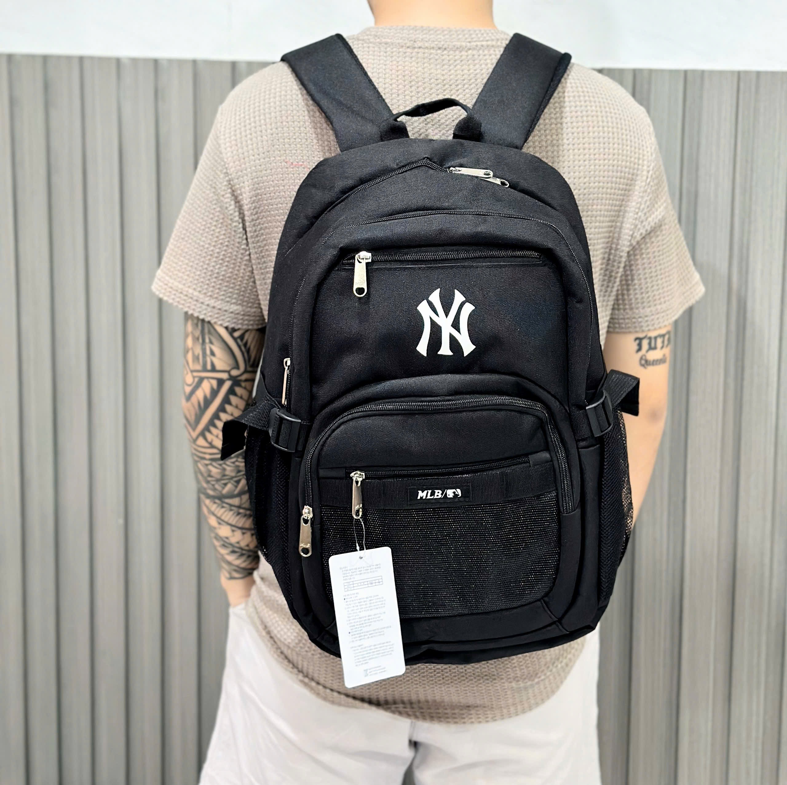 Hàng xuất đẹp - BALO MLB NY ĐEN NAM NỮ