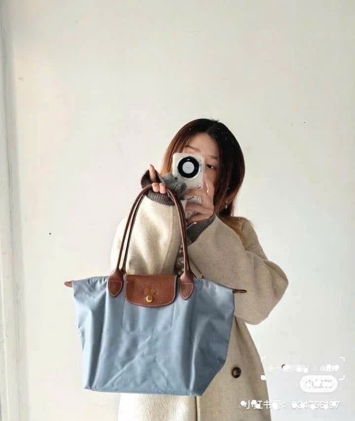 Hàng xuất dư - TÚI XÁCH LOONGCHARM PHỐI DA THẬT MÀU XANH