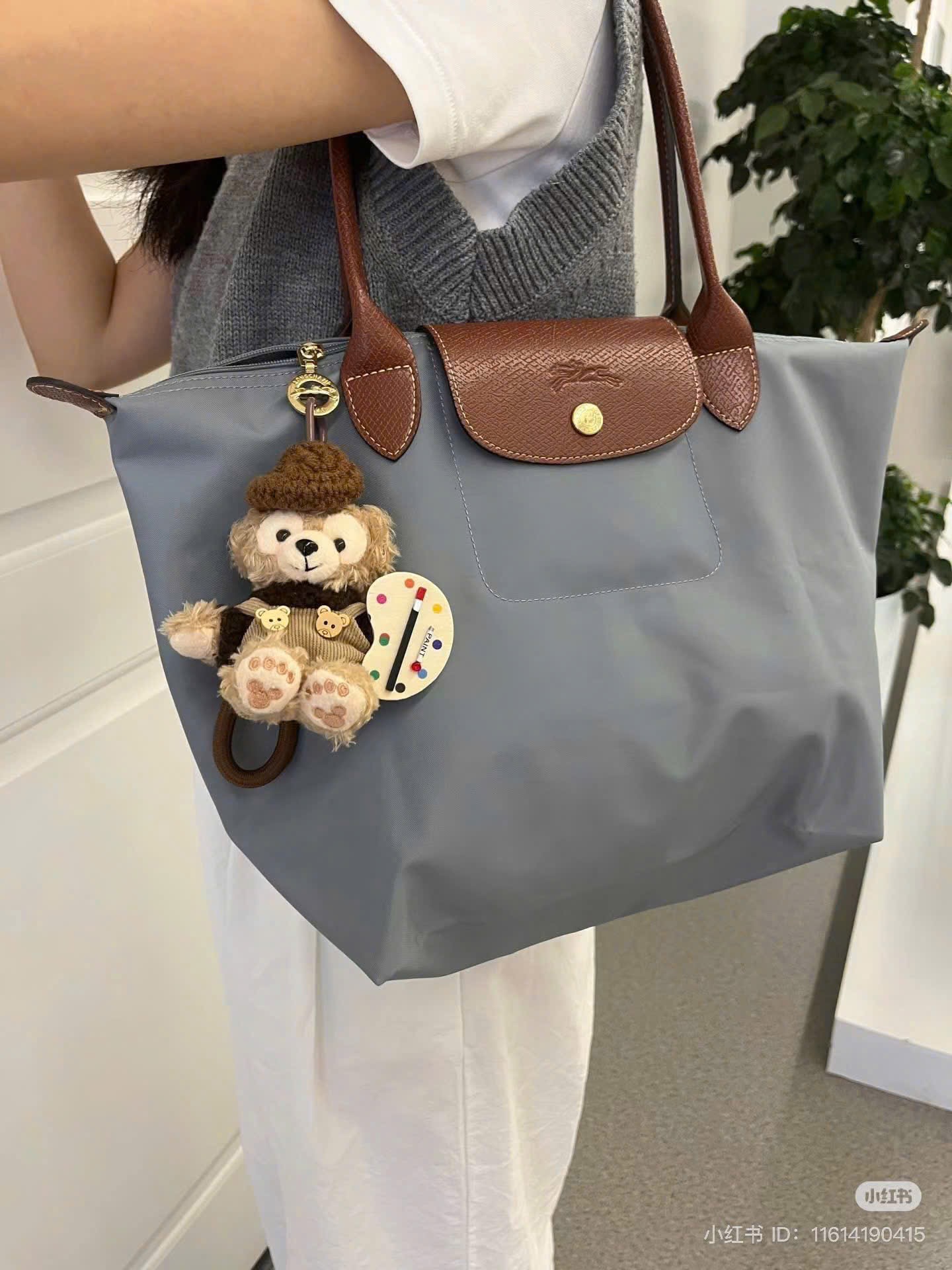 Hàng xuất dư - TÚI XÁCH LOONGCHARM PHỐI DA THẬT MÀU XANH