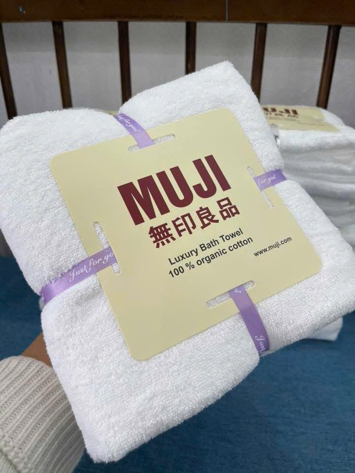 Hàng xuất xịn - SET 2 KHĂN TĂM MUJI XUẤT DƯ SZ TO 60x120