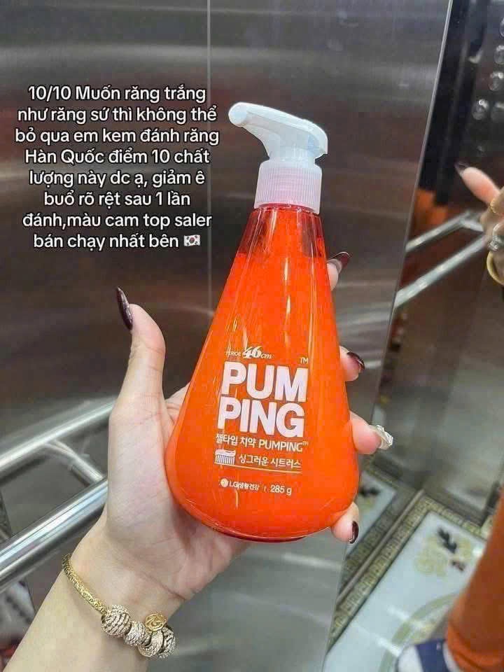 KEM ĐÁNH RĂNG HƯƠNG CAM CHANH HQ MÀU CAM