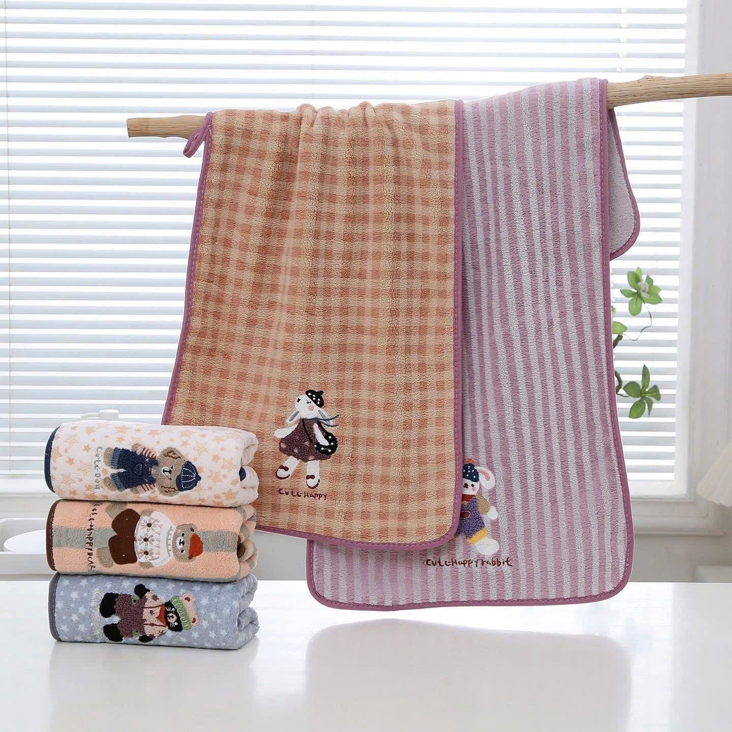SET 2 KHĂN TẮM VIỀN QC HOẠT HÌNH