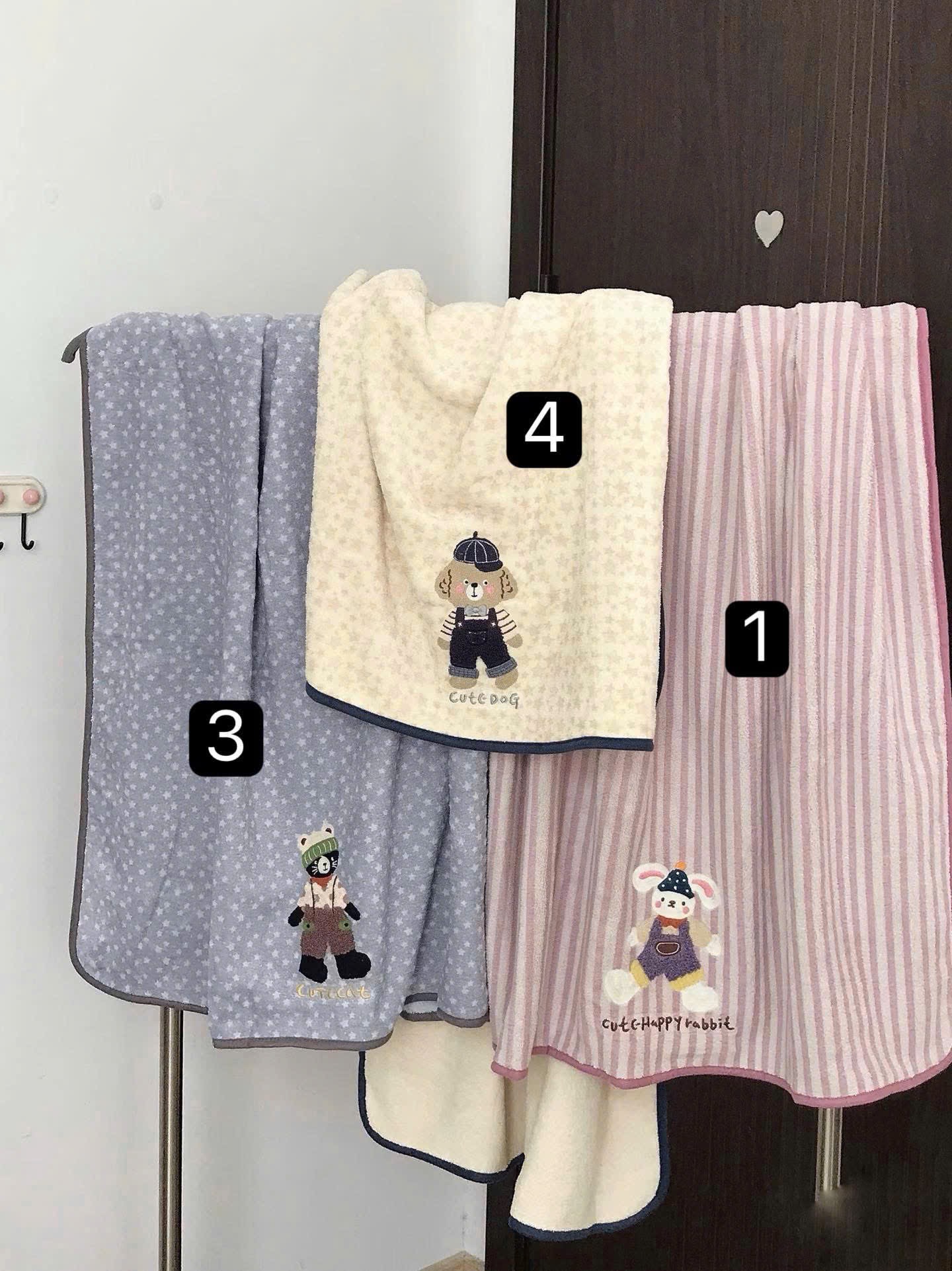 SET 2 KHĂN TẮM VIỀN QC HOẠT HÌNH