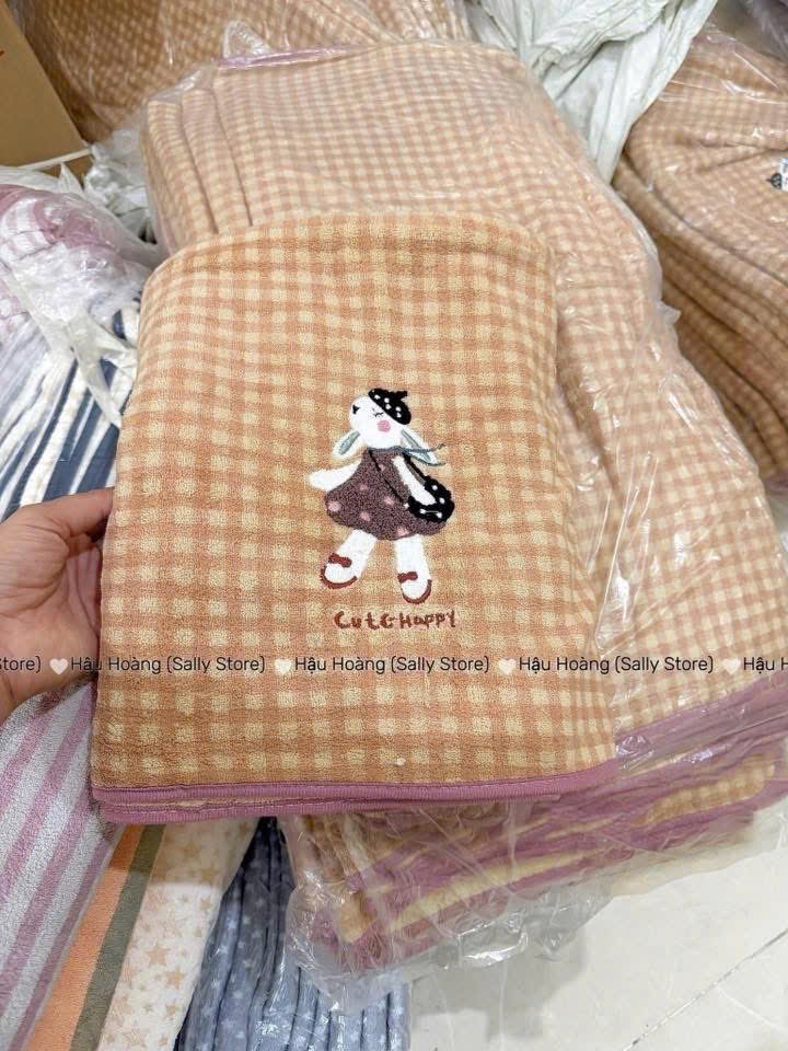SET 2 KHĂN TẮM VIỀN QC HOẠT HÌNH