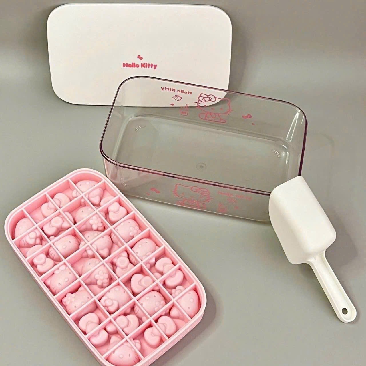 KHAY LÀM ĐÁ HELLO KITTY HỒNG