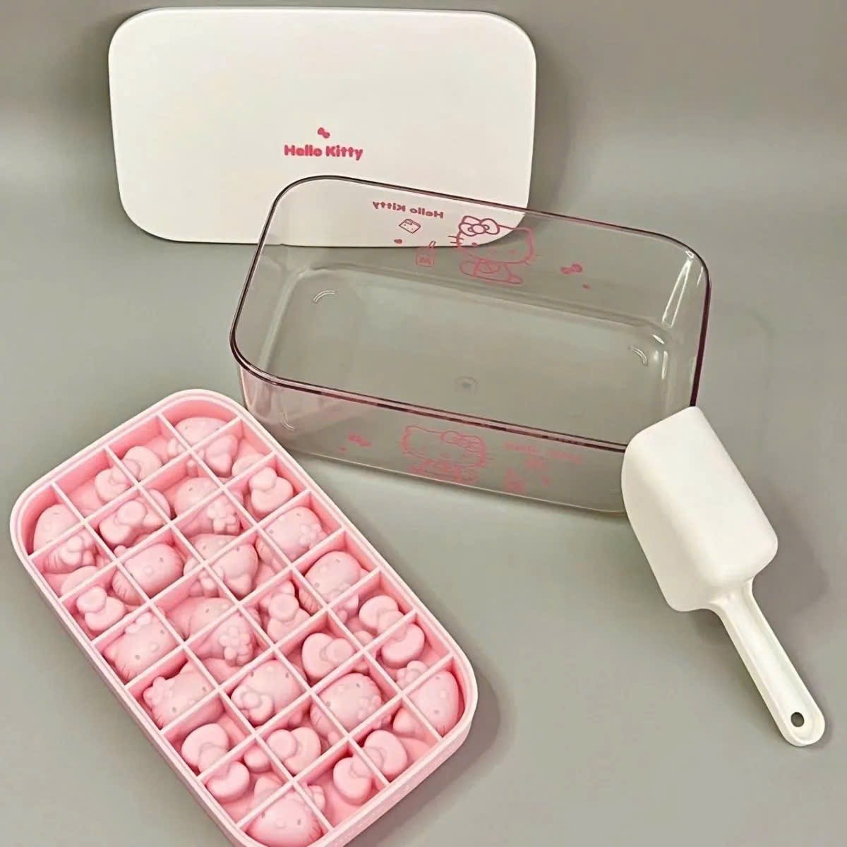 KHAY LÀM ĐÁ HELLO KITTY HỒNG