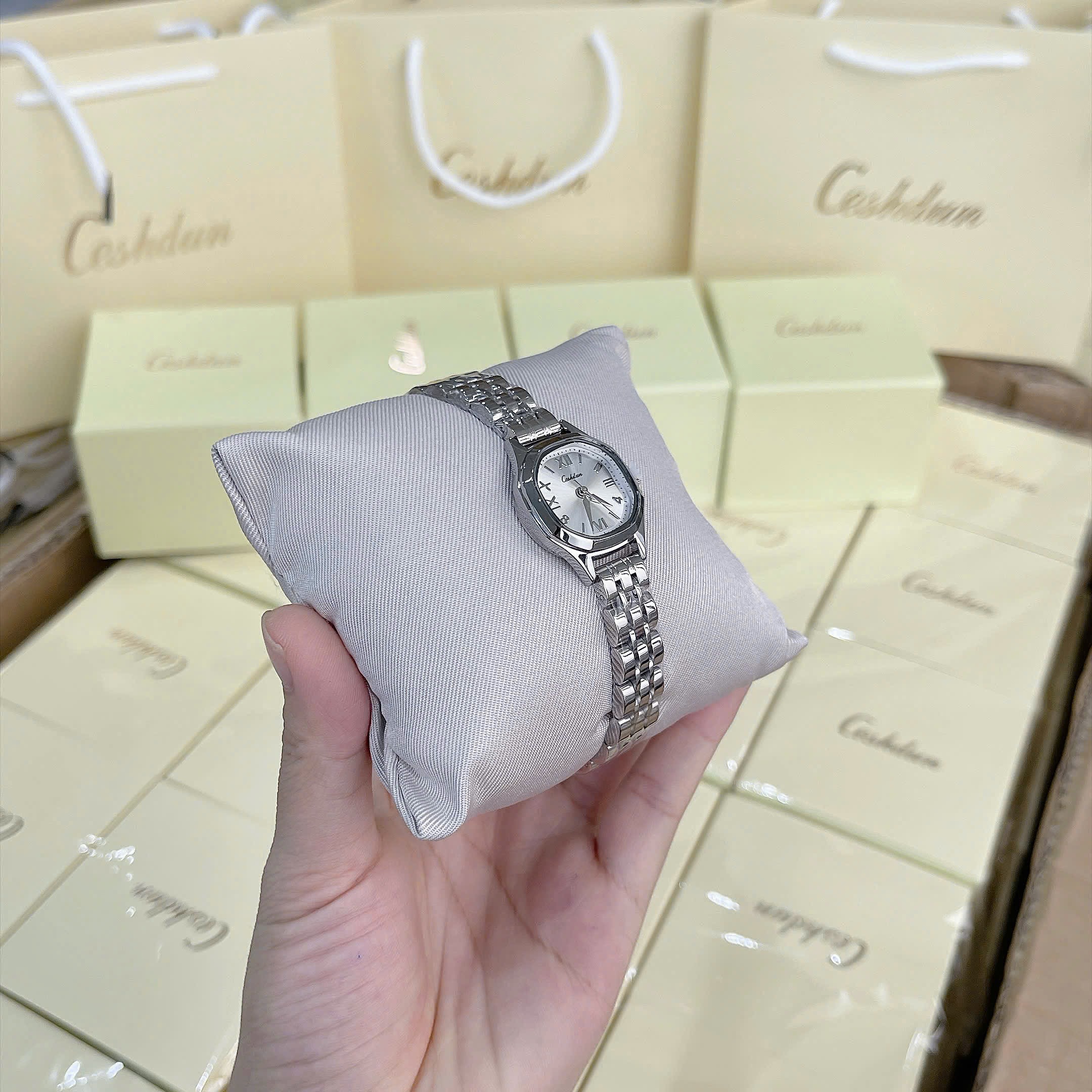 M1008 - ĐỒNG HỒ CESHDUN DÂY BẠC FULL BOX