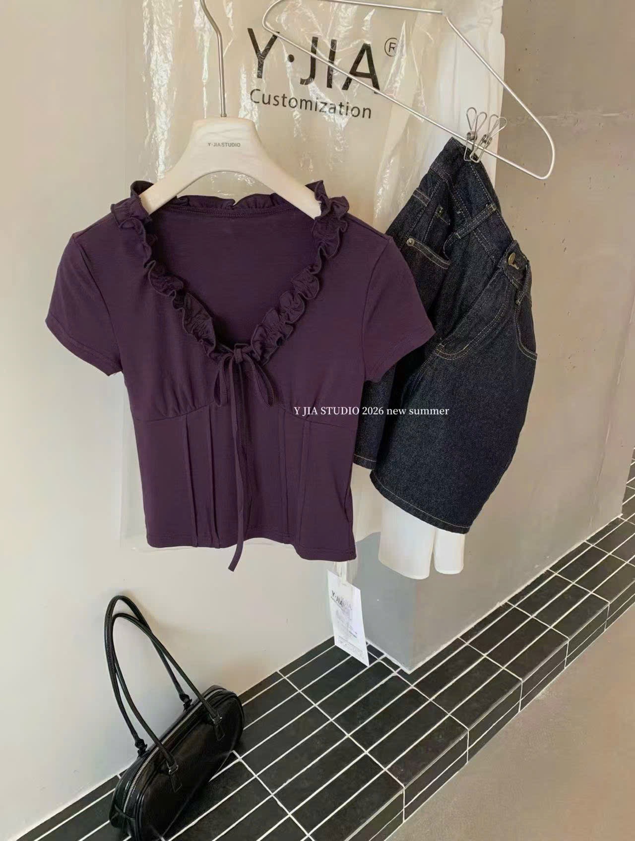 M1235 - ÁO PULL CỔ BÈO BUỘC NƠ QCCC