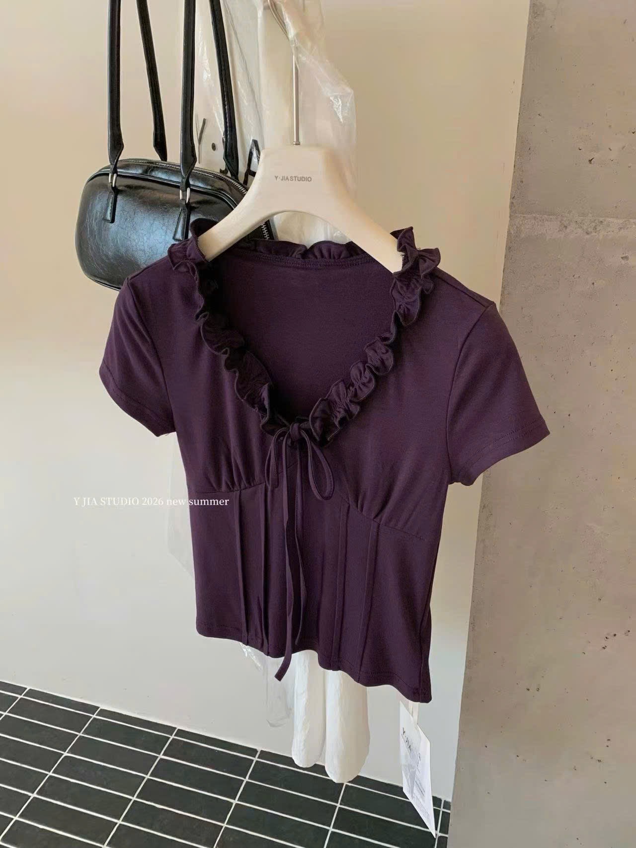 M1235 - ÁO PULL CỔ BÈO BUỘC NƠ QCCC