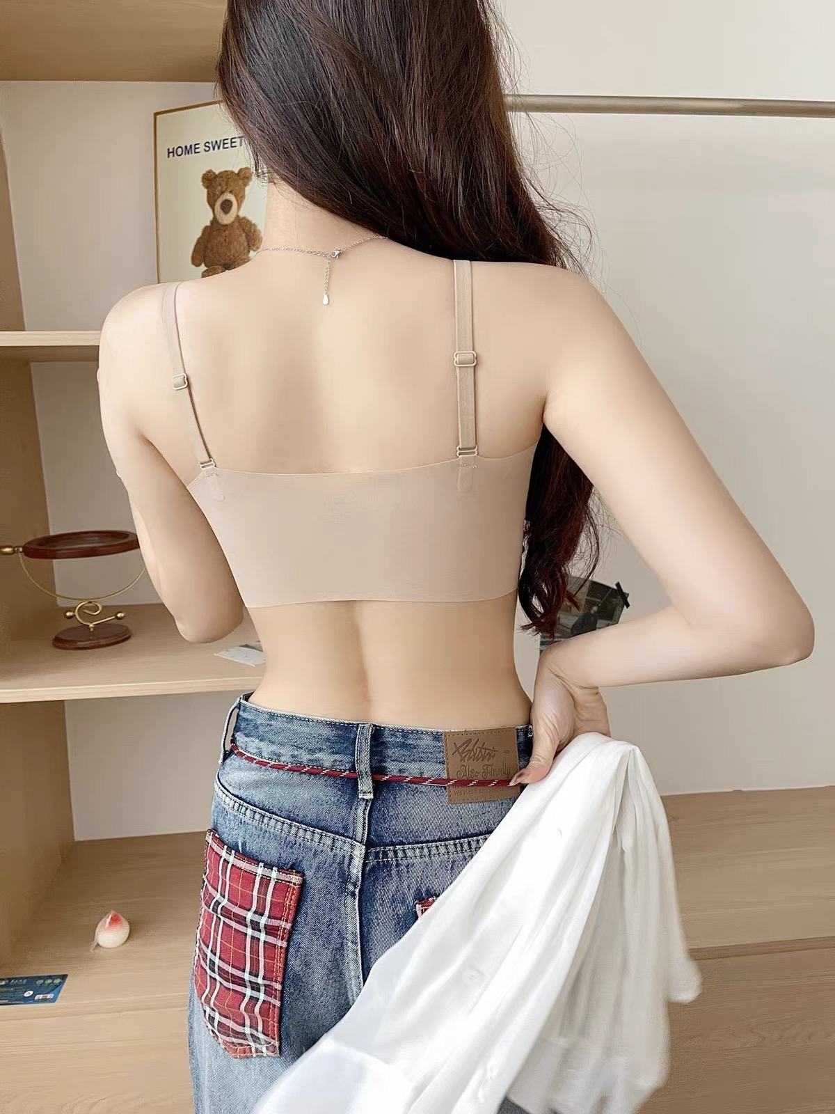 M2606 - ÁO BRA SU K ĐƯỜNG MAY PHỐI REN QC