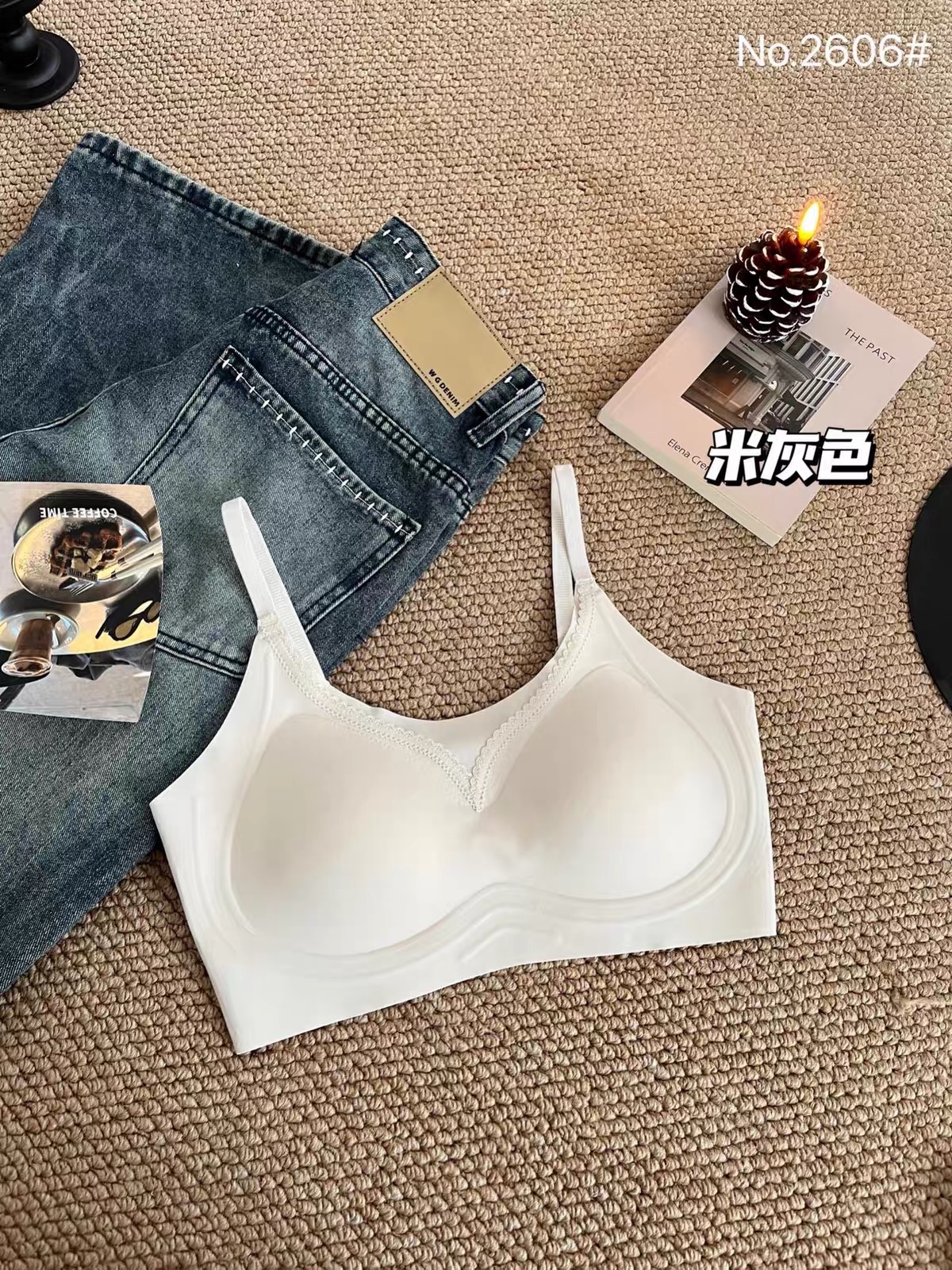 M2606 - ÁO BRA SU K ĐƯỜNG MAY PHỐI REN QC