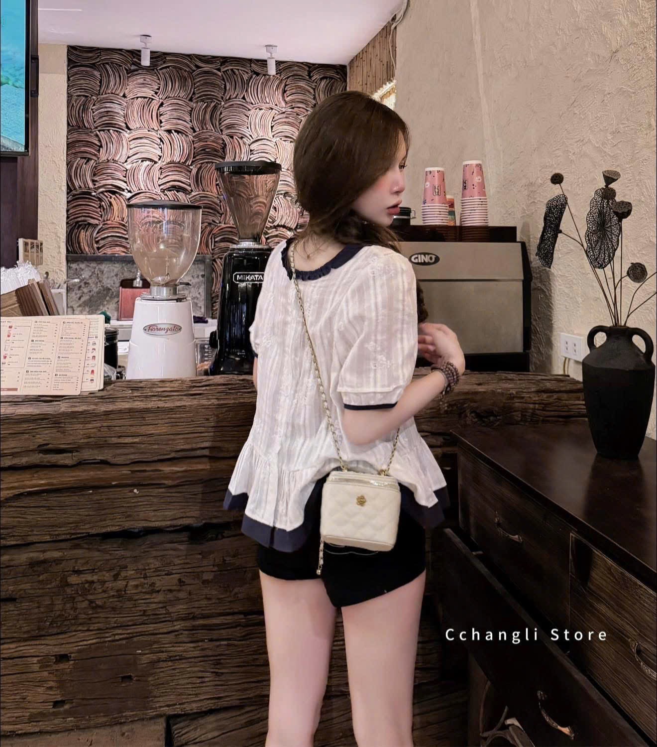 M26072 - ÁO SƠ MI THÔ BOIL PHA VIỀN QC