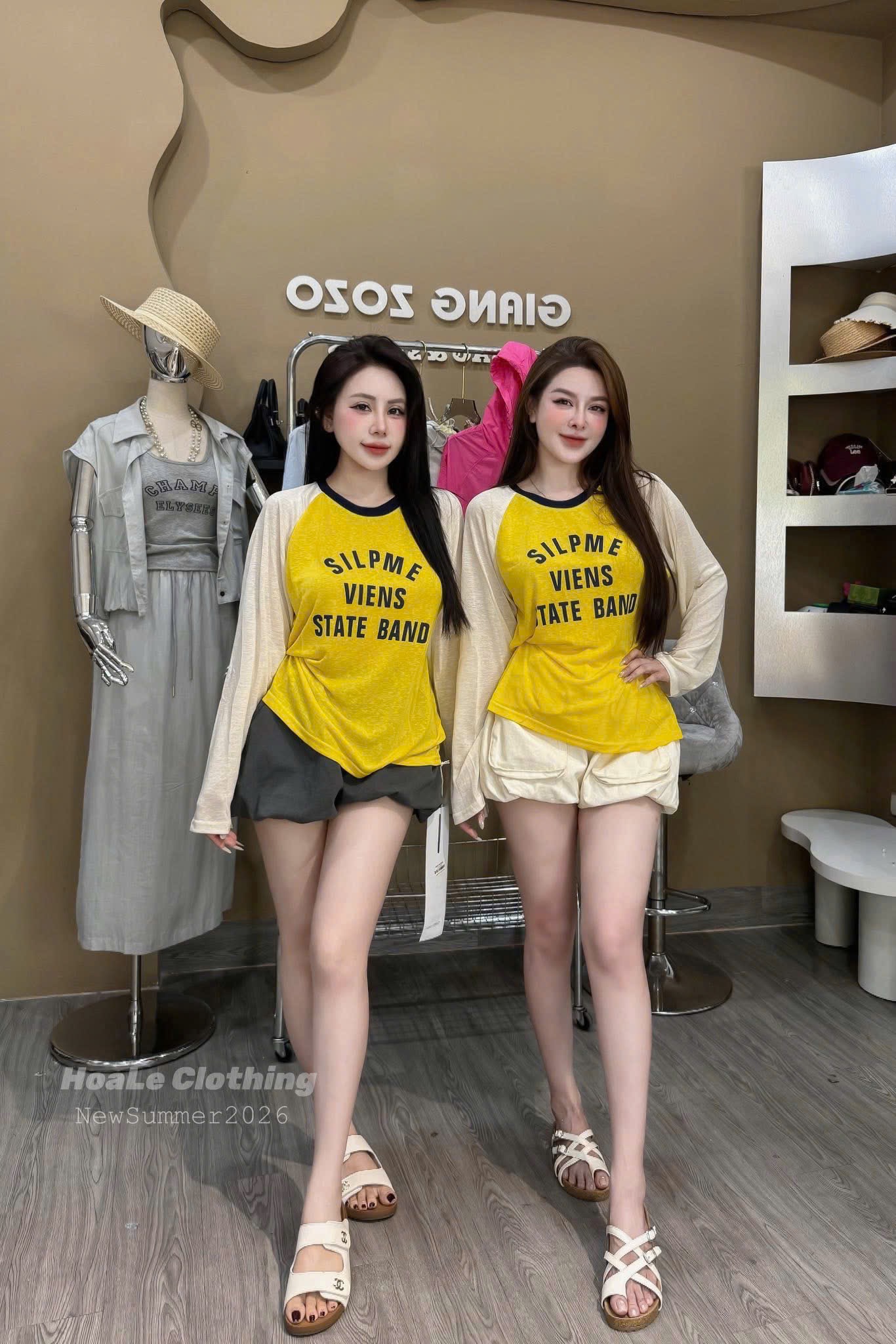 M26627 - ÁO PULL GIẤY DT PHỐI VÀNG CHỮ SILPLE QCCC