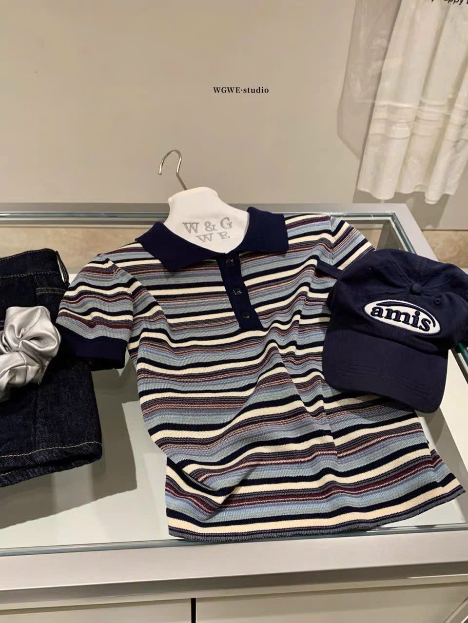M9191 - ÁO LEN POLO KẺ WGWE QC