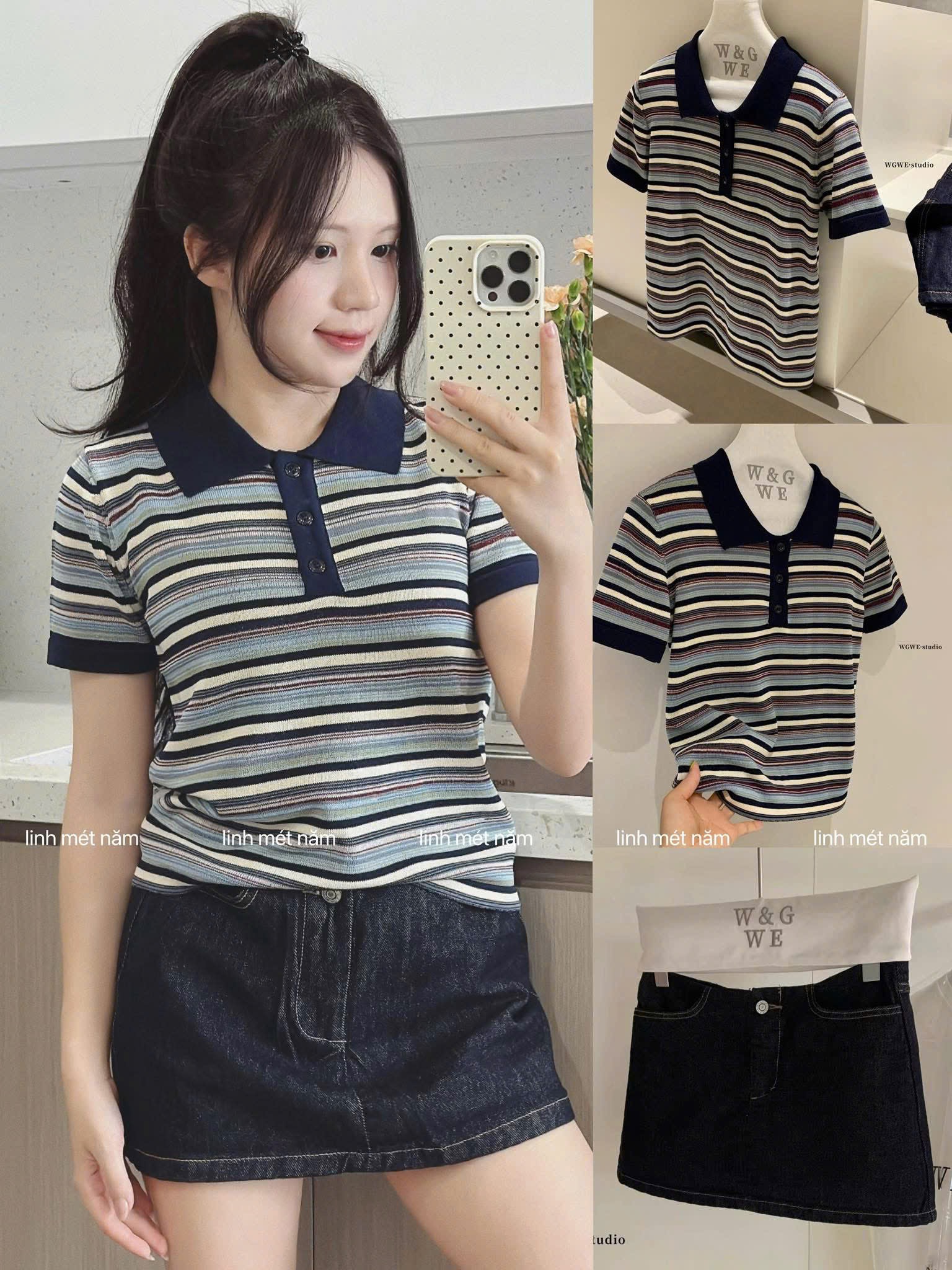 M9191 - ÁO LEN POLO KẺ WGWE QC