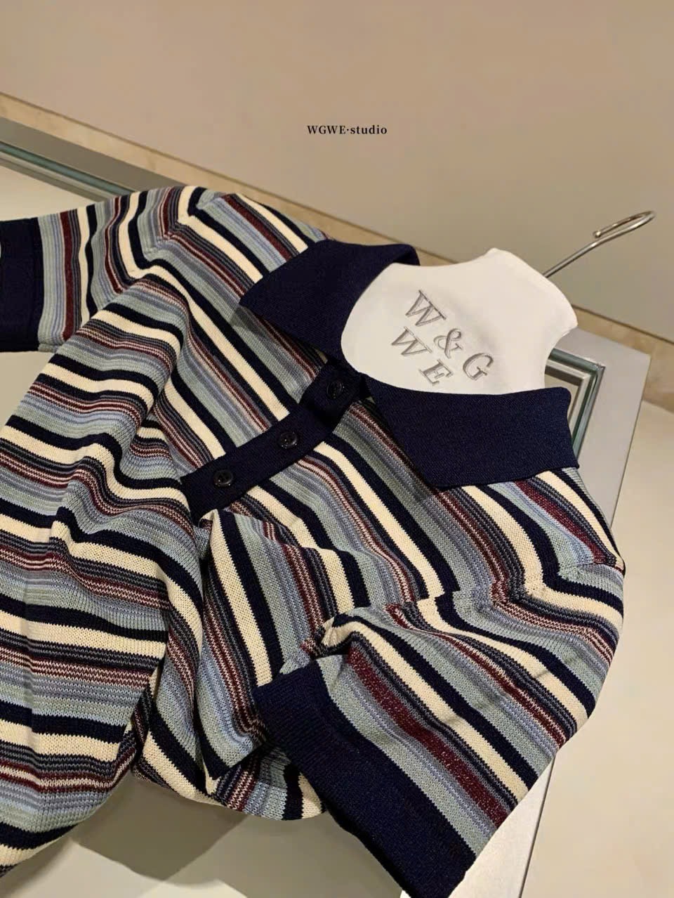 M9191 - ÁO LEN POLO KẺ WGWE QC