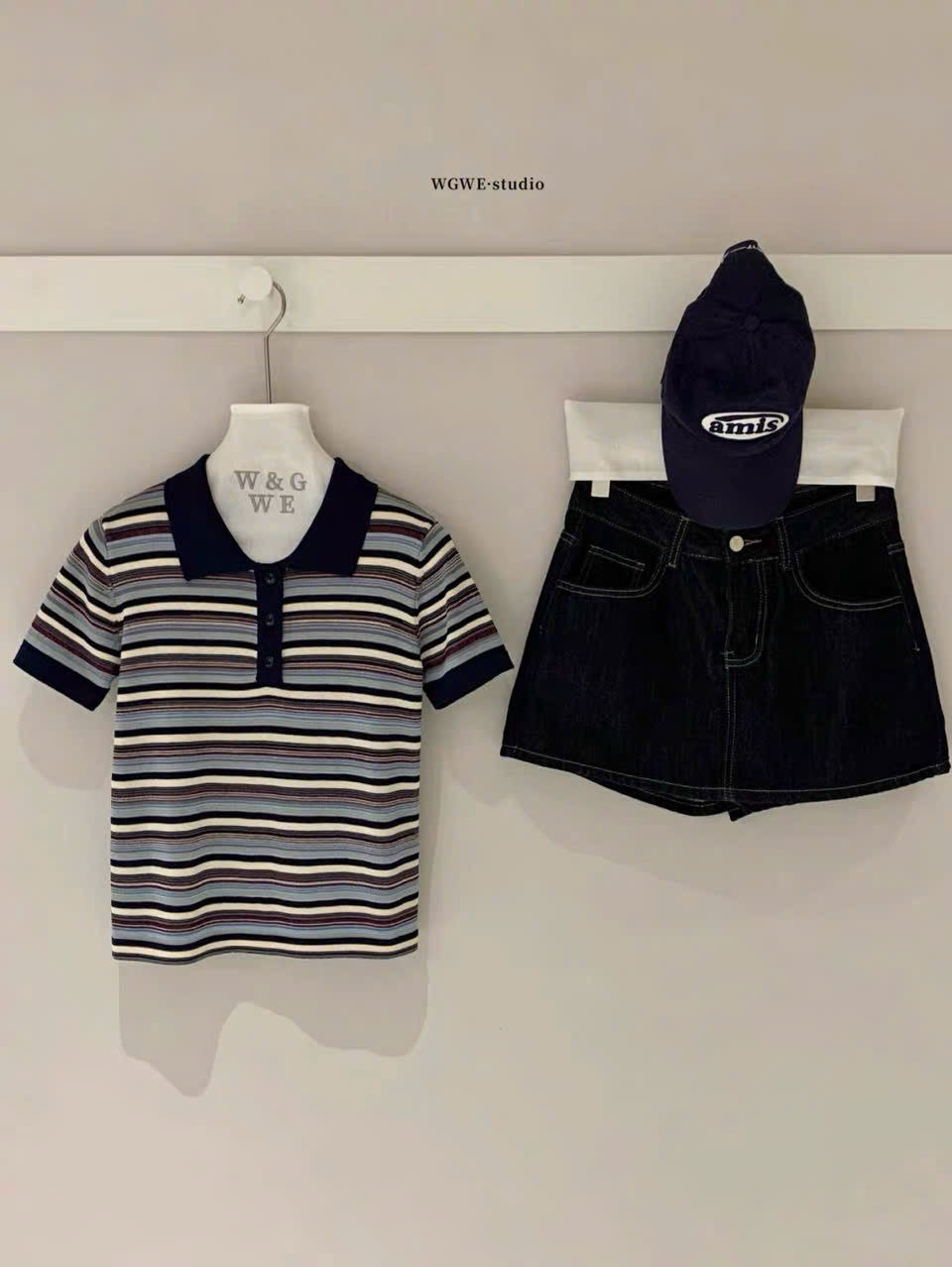 M9191 - ÁO LEN POLO KẺ WGWE QC