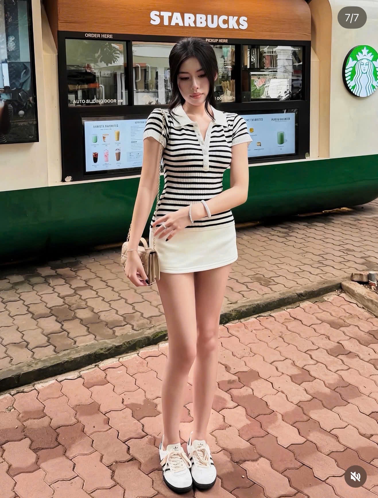 POLO LEN KẺ THÊU NGỰA