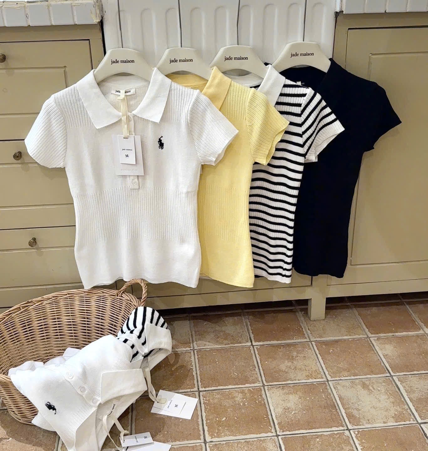 POLO LEN THEU NGƯA 4 MÀU CHO NỮ