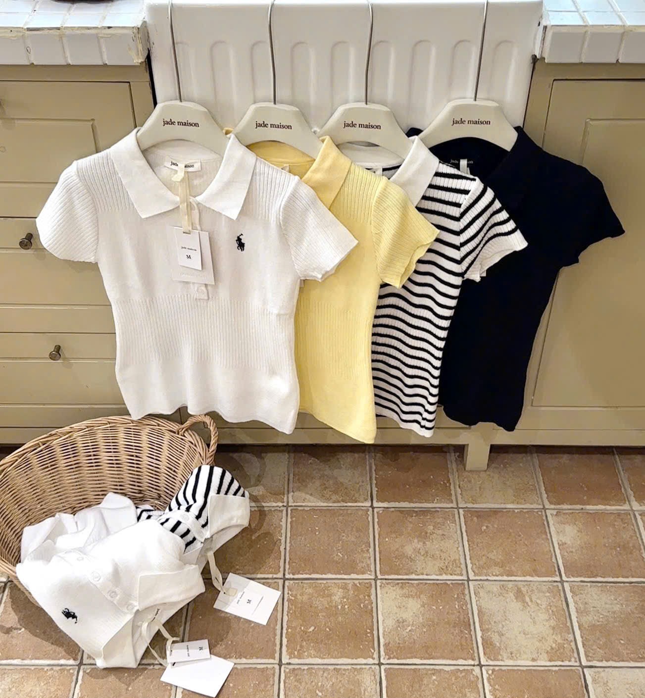 POLO LEN THEU NGƯA 4 MÀU CHO NỮ