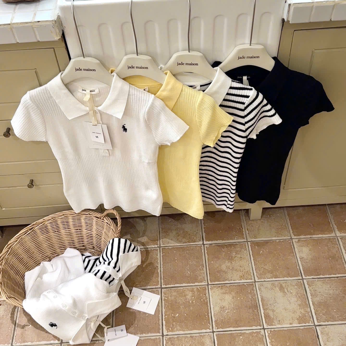 POLO LEN THEU NGƯA 4 MÀU CHO NỮ