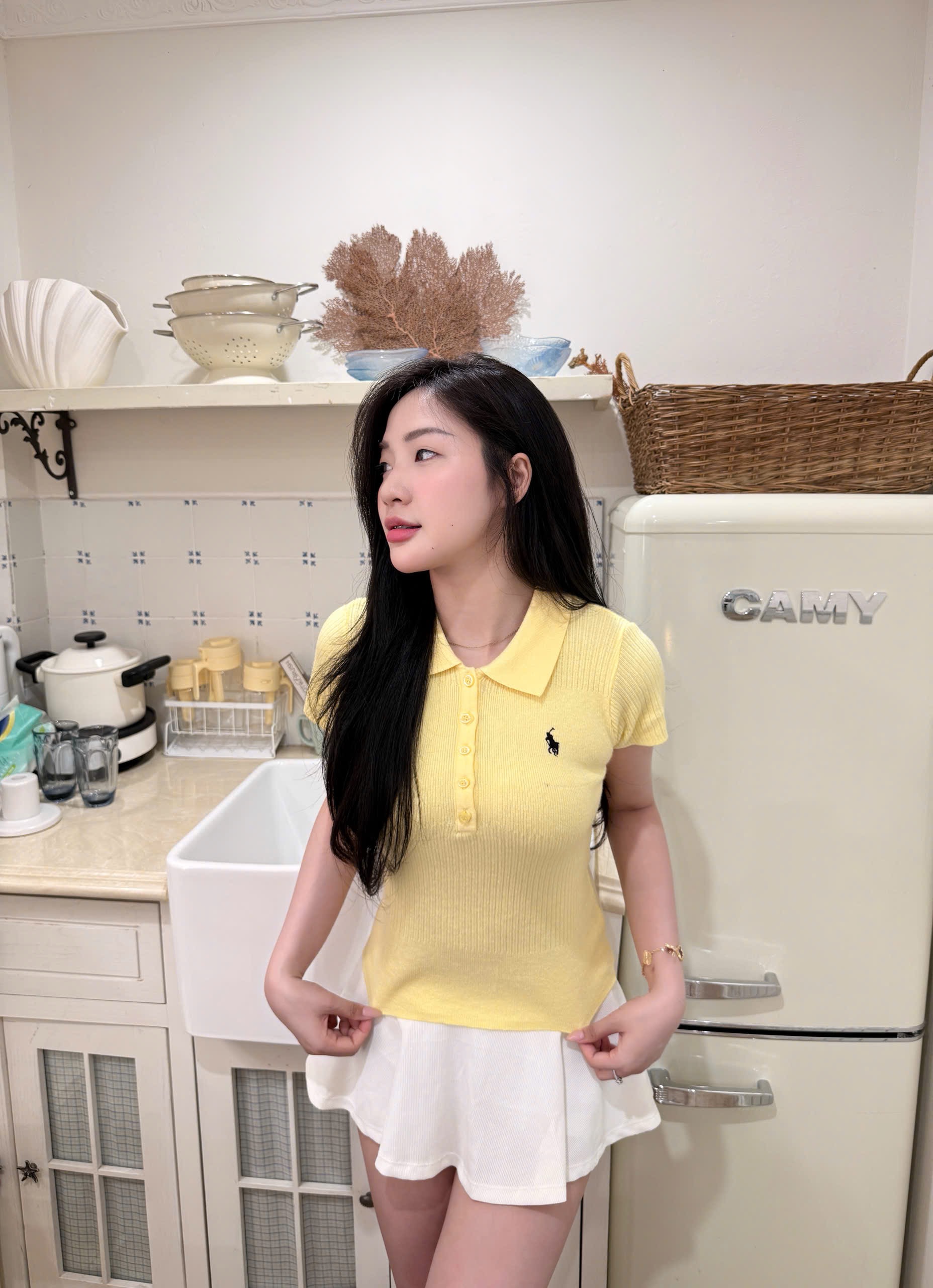 POLO LEN THEU NGƯA 4 MÀU CHO NỮ