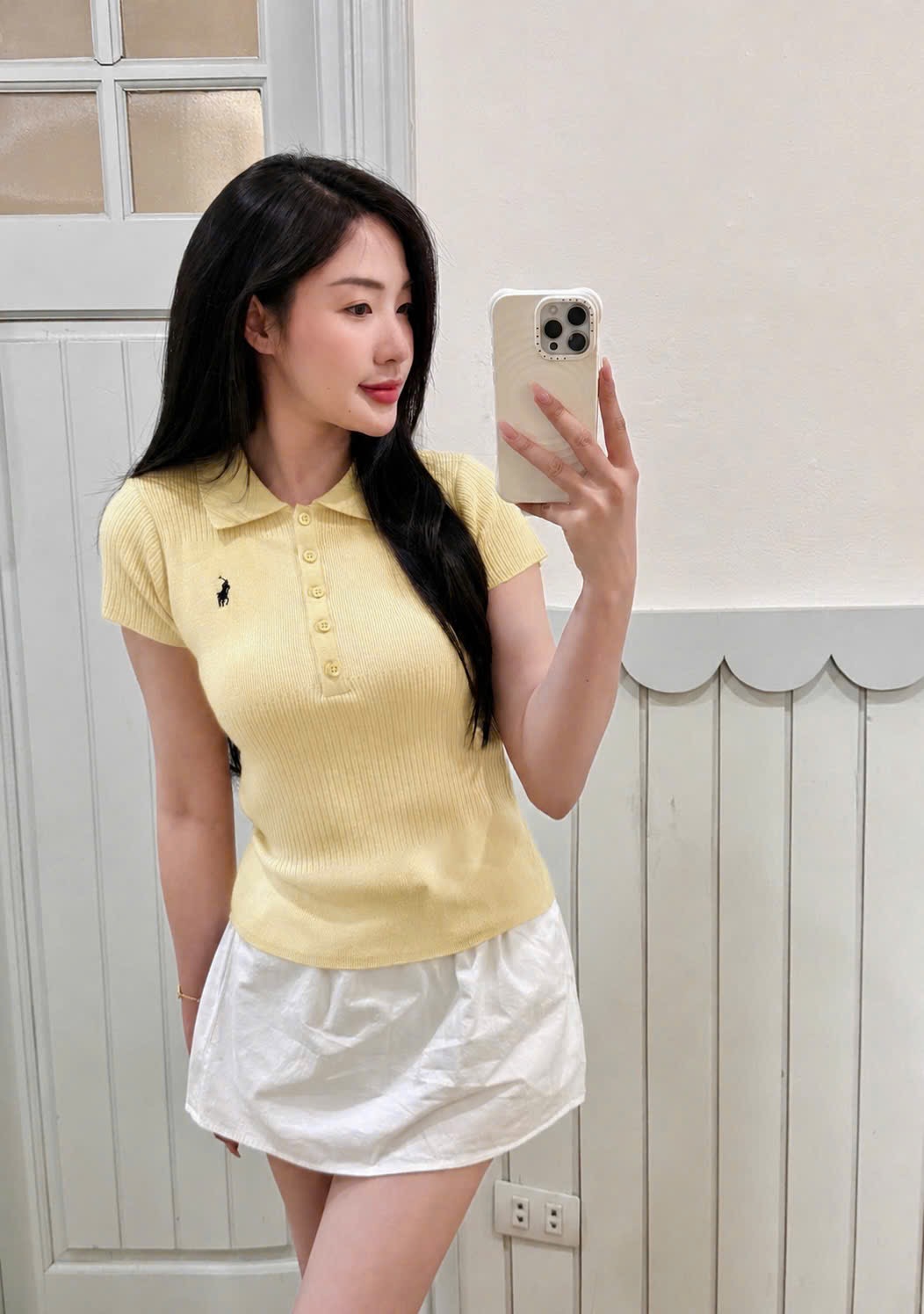POLO LEN THEU NGƯA 4 MÀU CHO NỮ