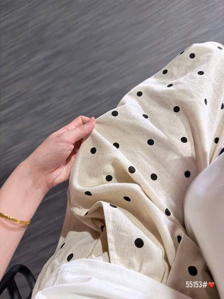 QUẦN ĐŨI SUÔNG LIEN CHẤM BI MÀU BE