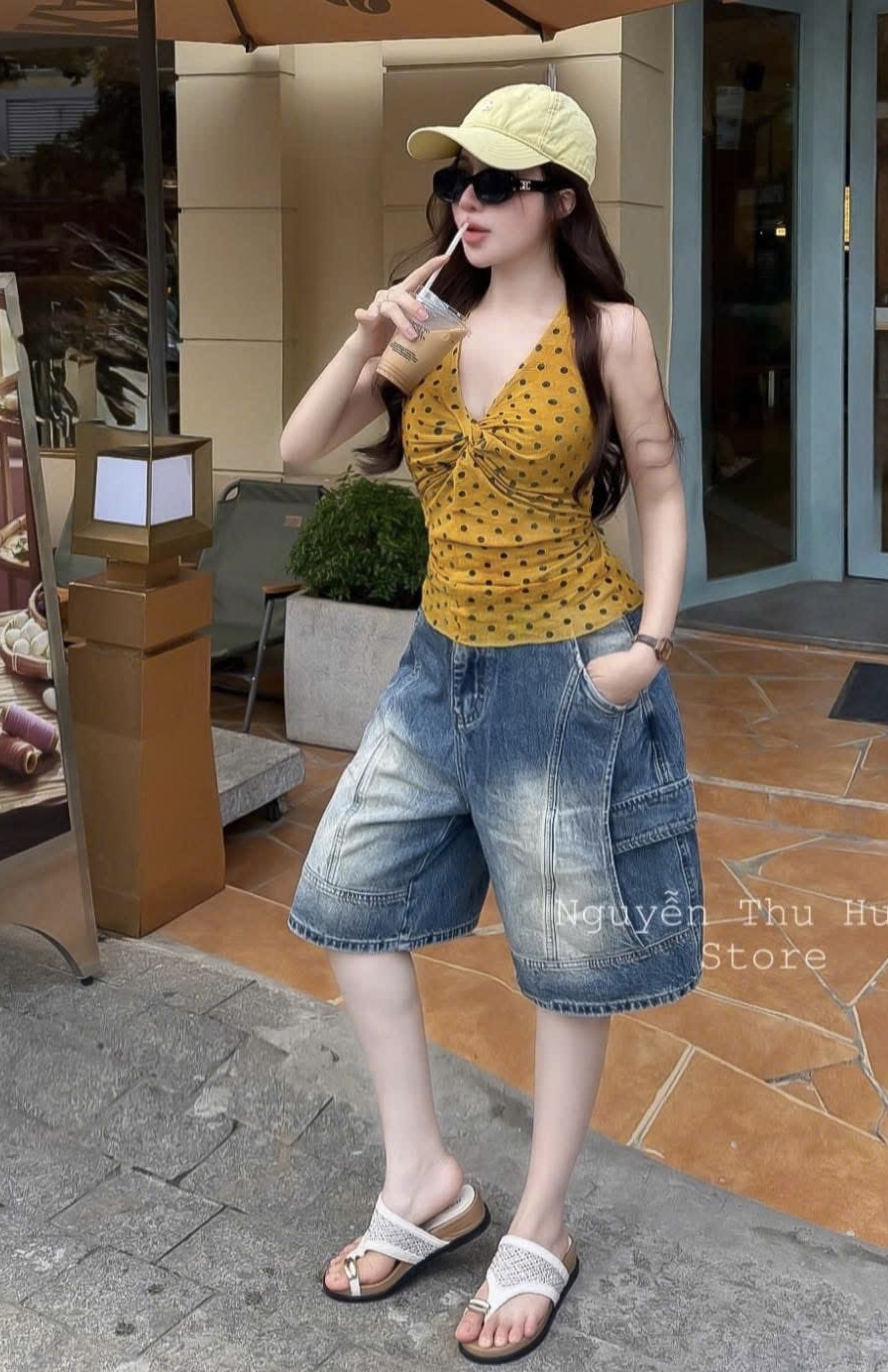 QUẦN JEAN NGỐ NẮP TÚI SƯỜN XANH M304