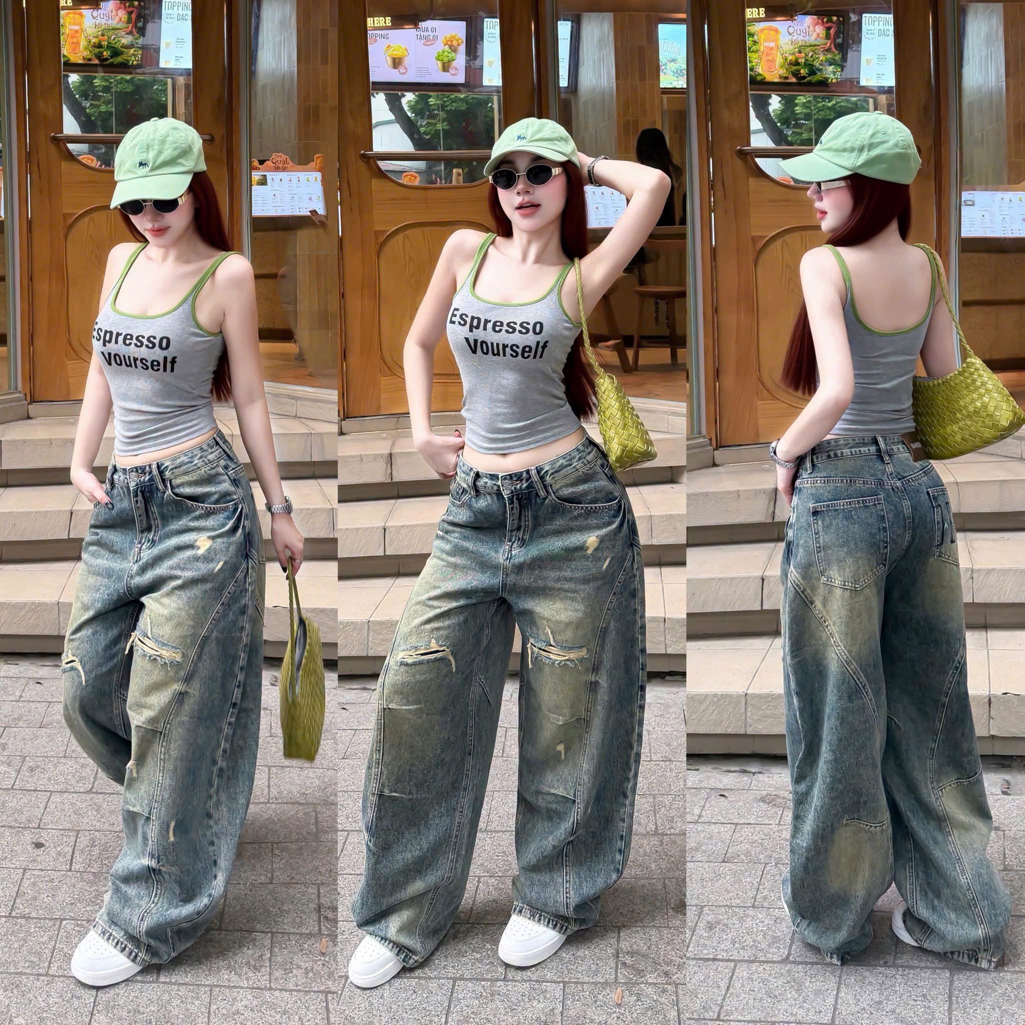 QUẦN JEAN SUÔNG RÁCH CAN VIỀN CONG M3837