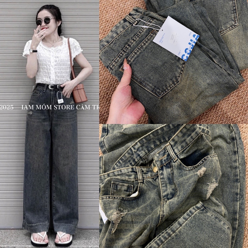 QUẦN JEAN SUÔNG RÁCH RÊU CT303