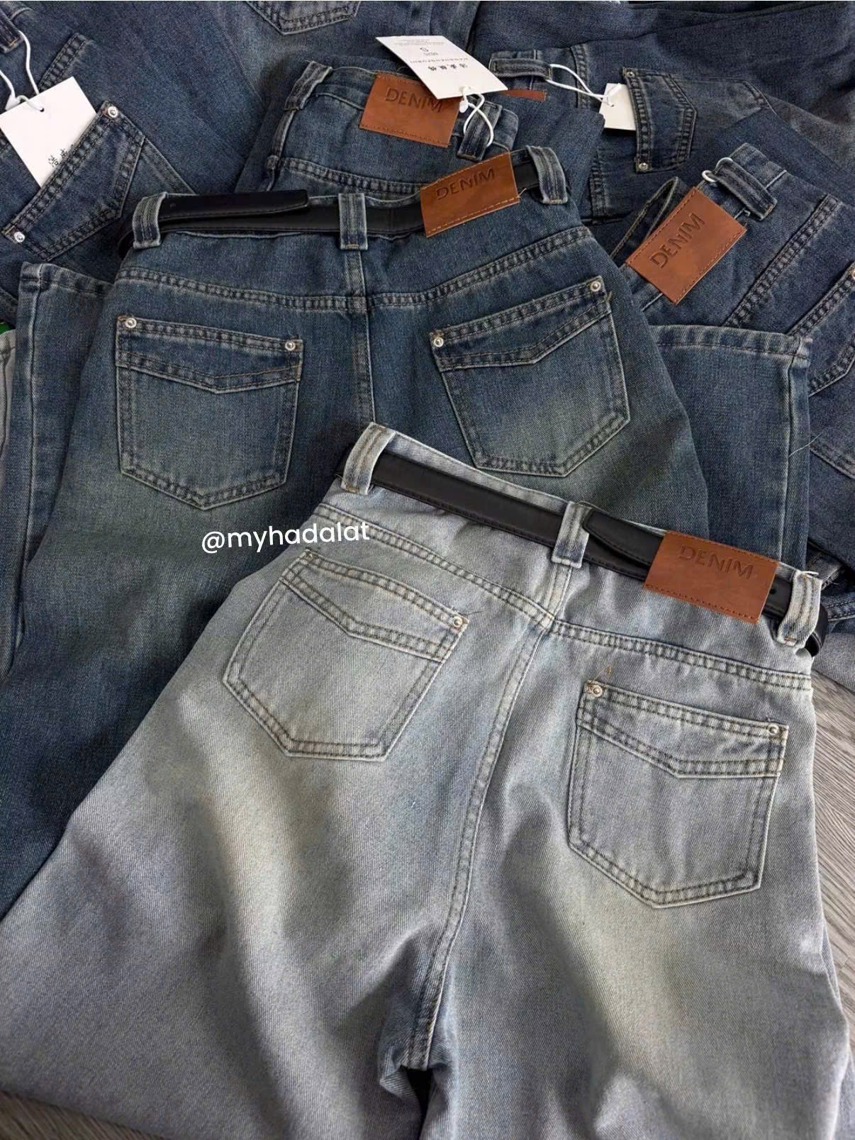 QUẦN JEAN SUÔNG THÊU TÚI V 2 MÀU M3380