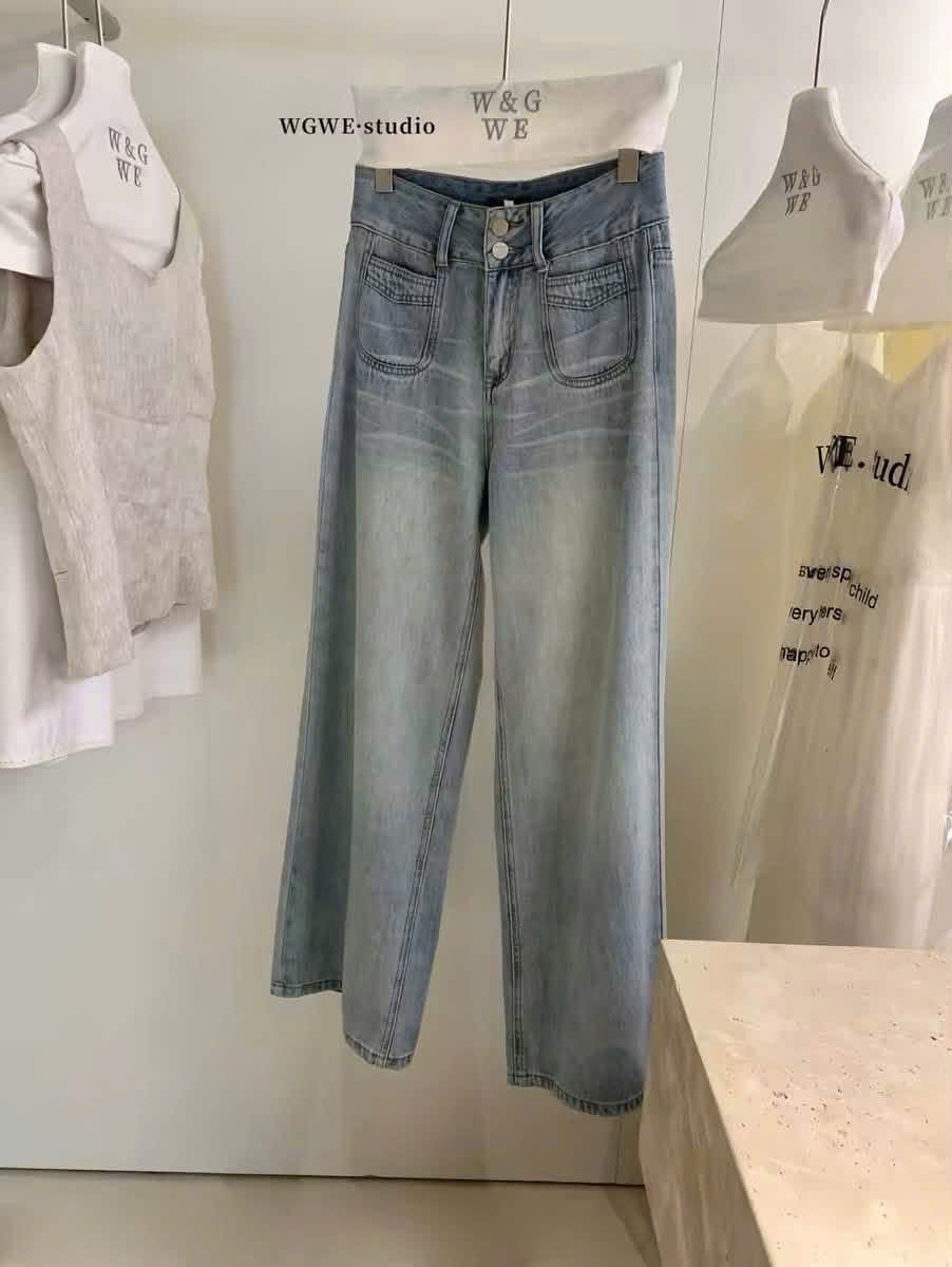 QUẦN JEAN SUÔNG XANH 2 TÚI TRƯỚC M307 - 3837 WGWE