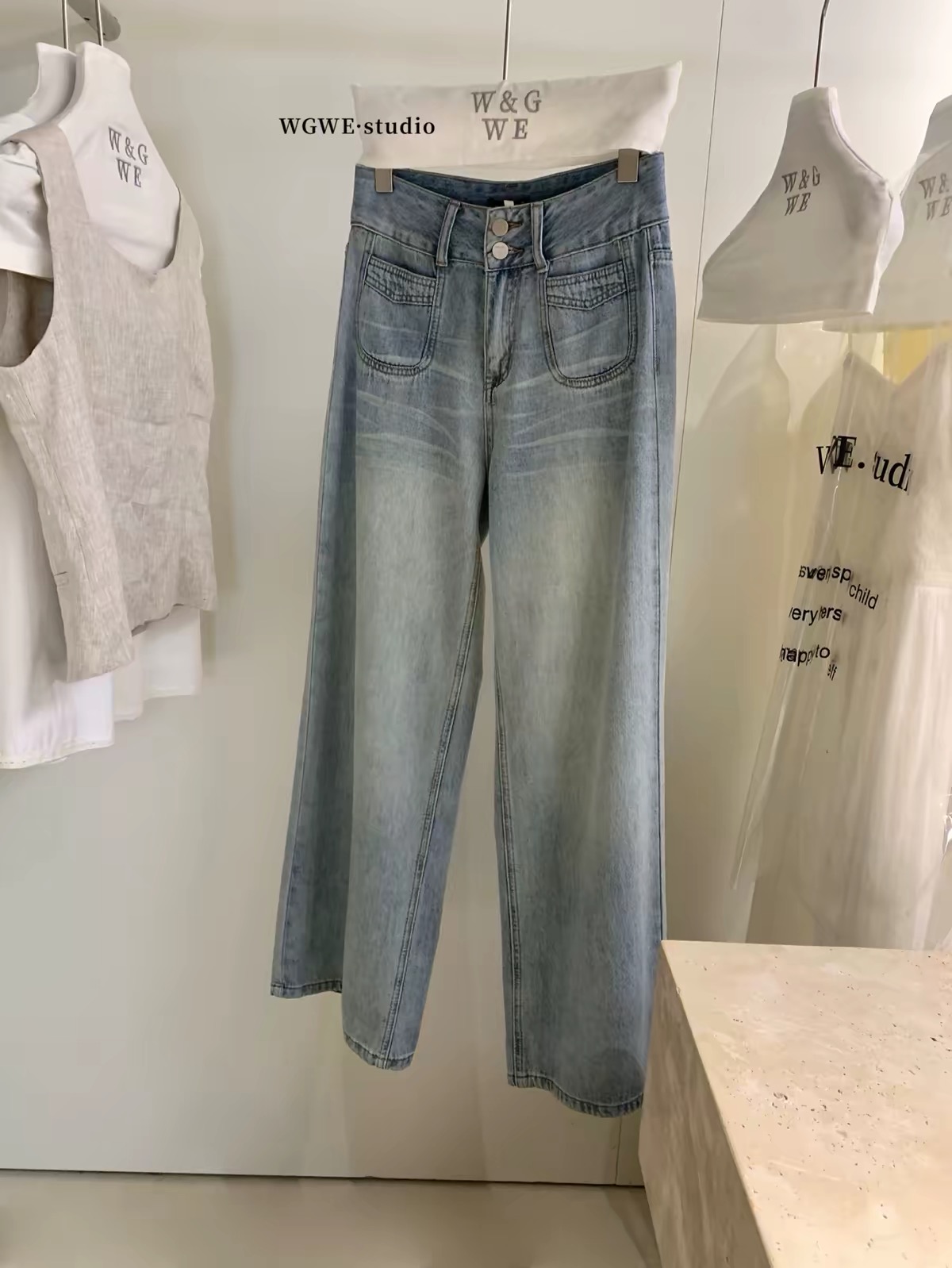 QUẦN JEAN SUÔNG XANH 2 TÚI TRƯỚC M307 - 3837 WGWE