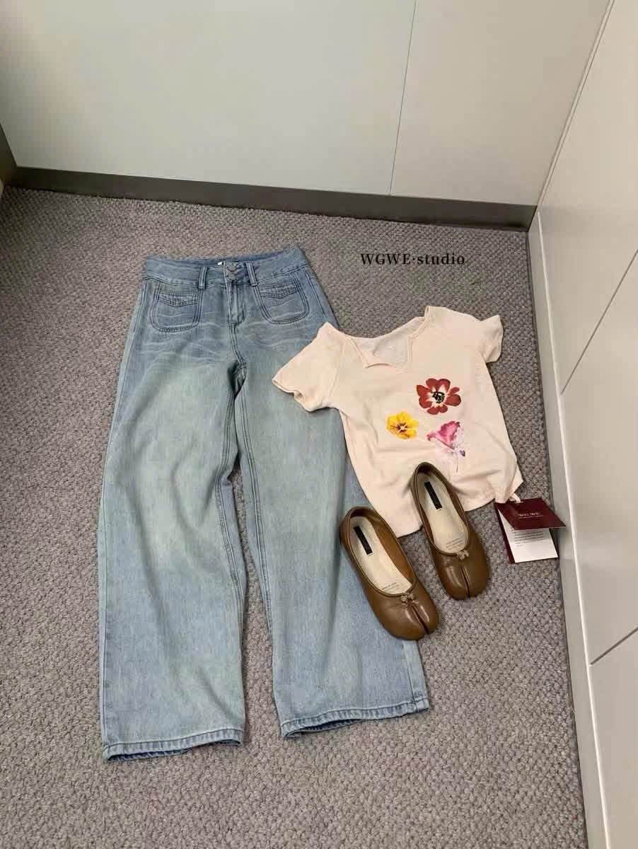 QUẦN JEAN SUÔNG XANH 2 TÚI TRƯỚC M307 - 3837 WGWE