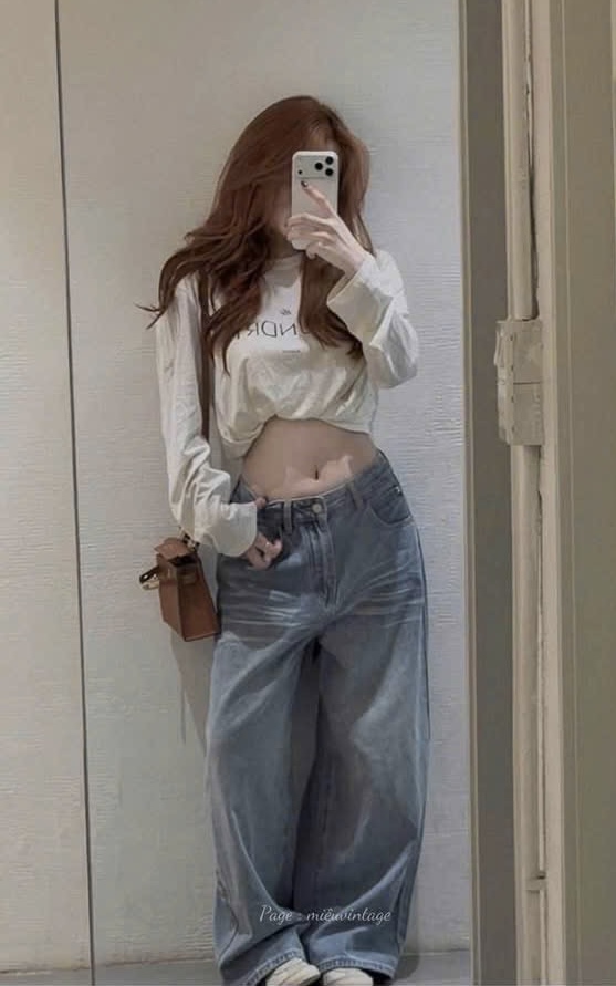 QUẦN JEAN SUÔNG XANH GÂN SAU M3380