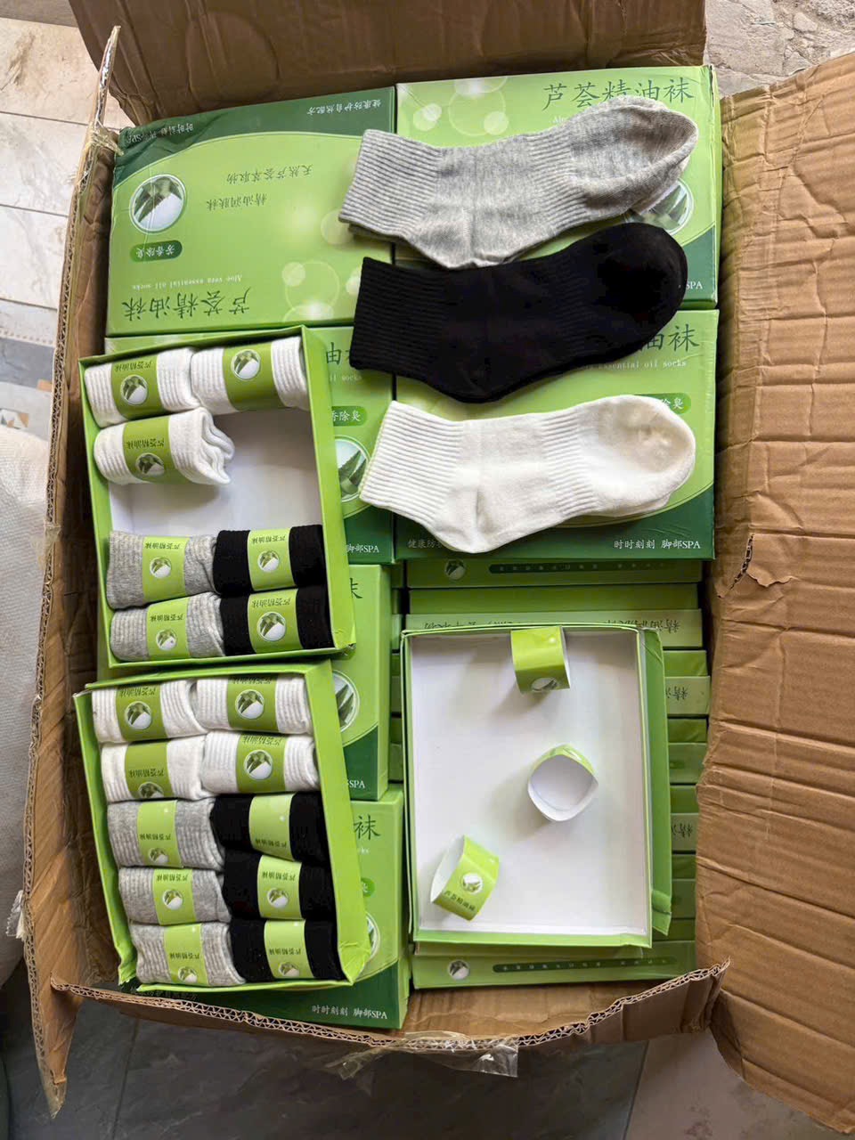 SET 10 ĐÔI TẤT KHỬ MÙI FULL BOX XANH QC