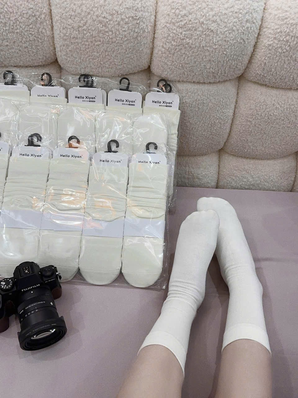 SET 10 ĐÔI TẤT NHÚN SOCK BE KEM - ĐEN