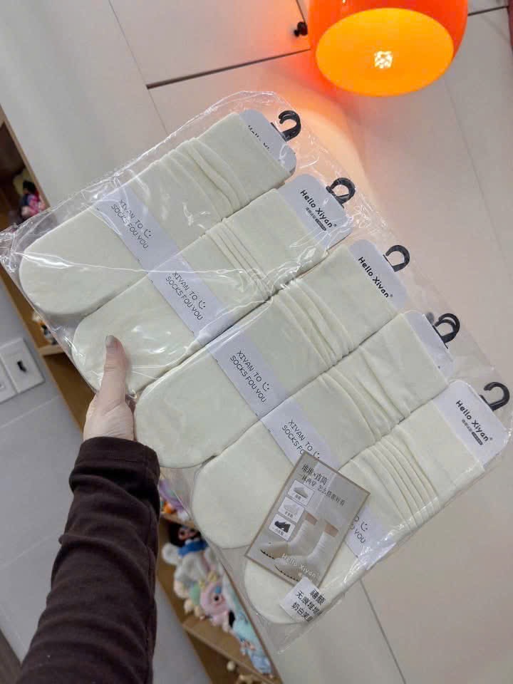 SET 10 ĐÔI TẤT NHÚN SOCK BE KEM - ĐEN