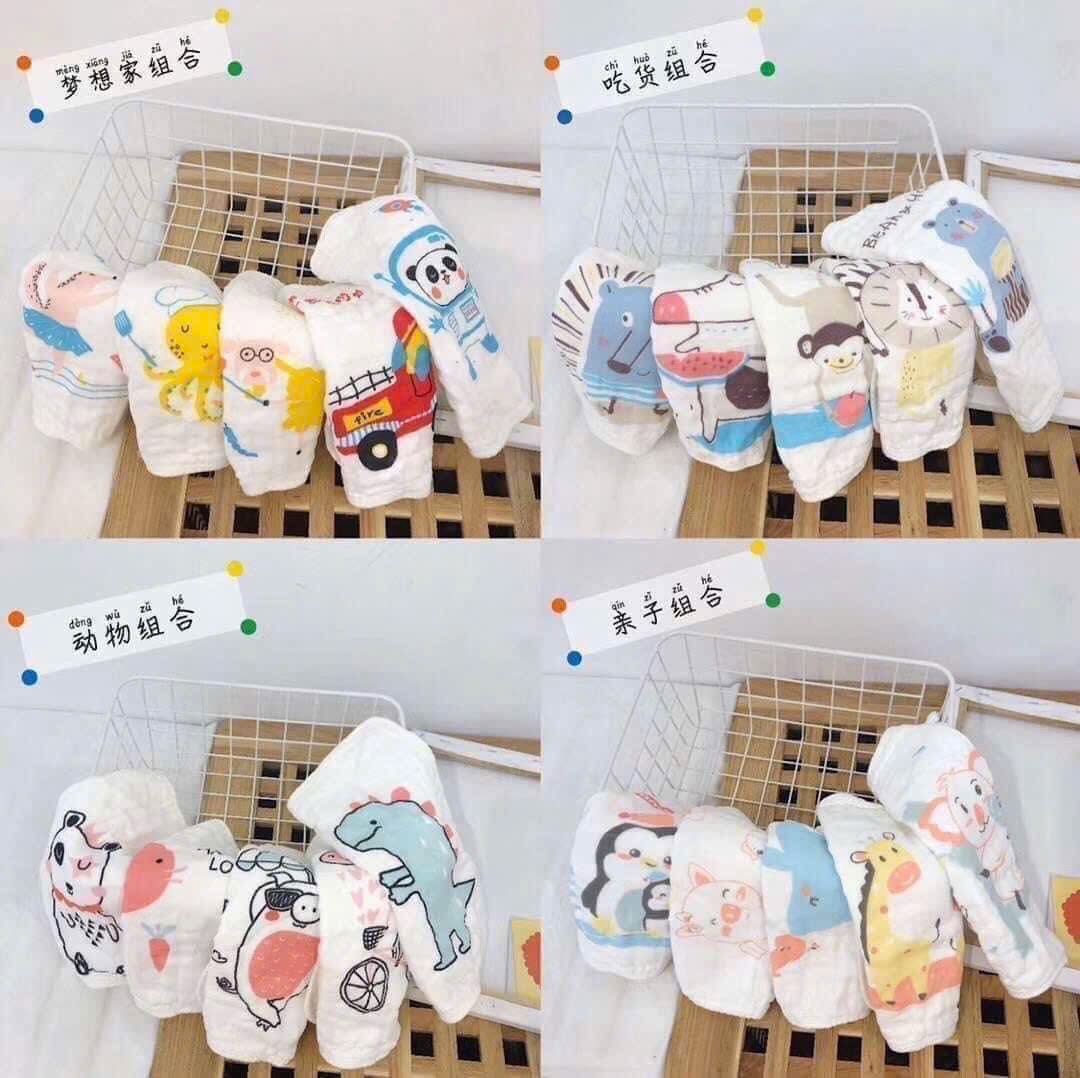 SET 10 KHĂN MẶT XÔ MUSLIN