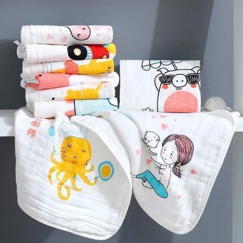 SET 10 KHĂN MẶT XÔ MUSLIN