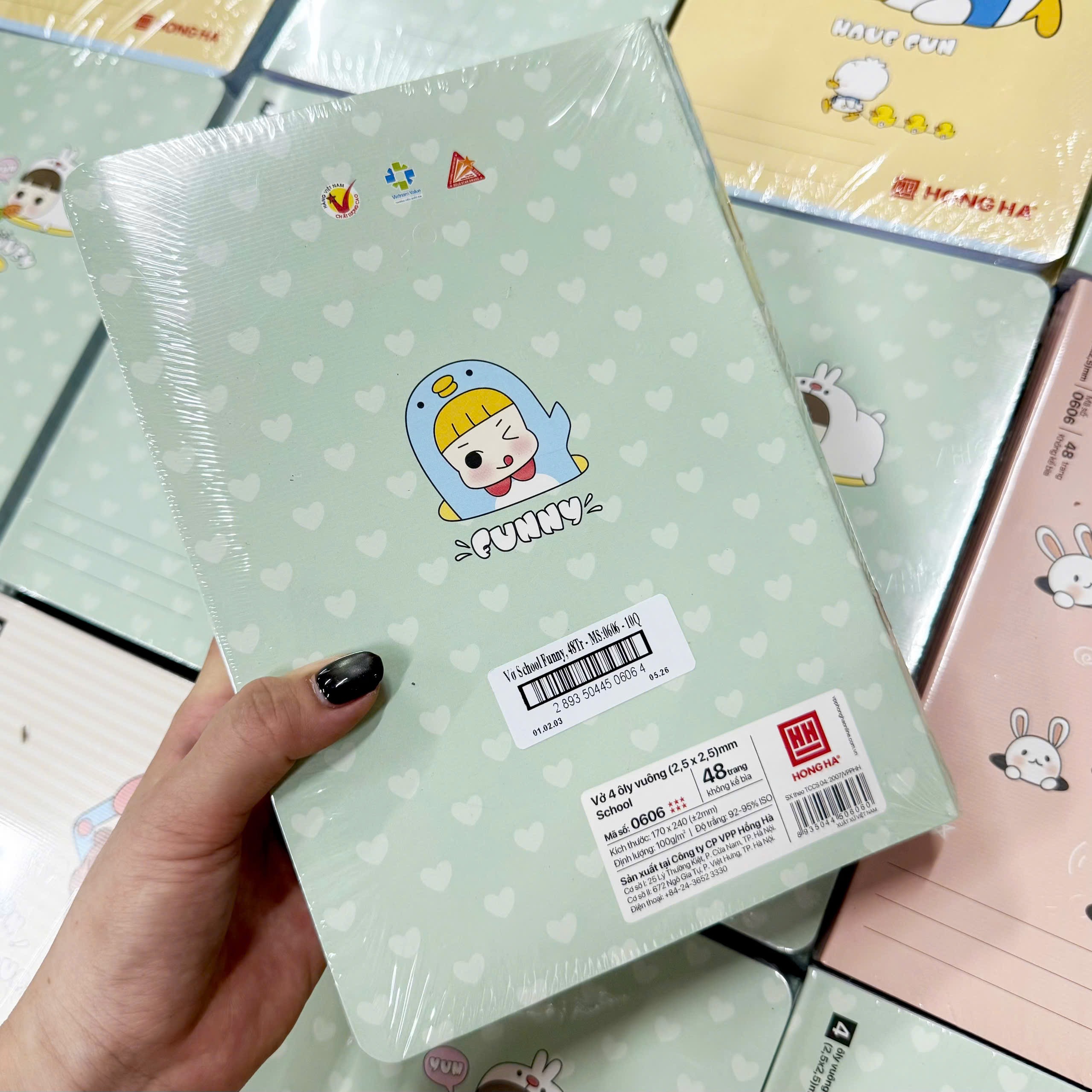 SÉT 10 QUYỀN VỞ HỒNG HÀ LOẠI 48 TRANG